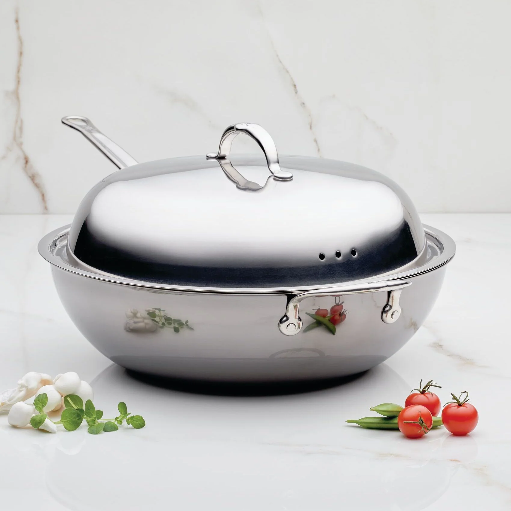 14" Stainless Steel Dome Lid - Image 4