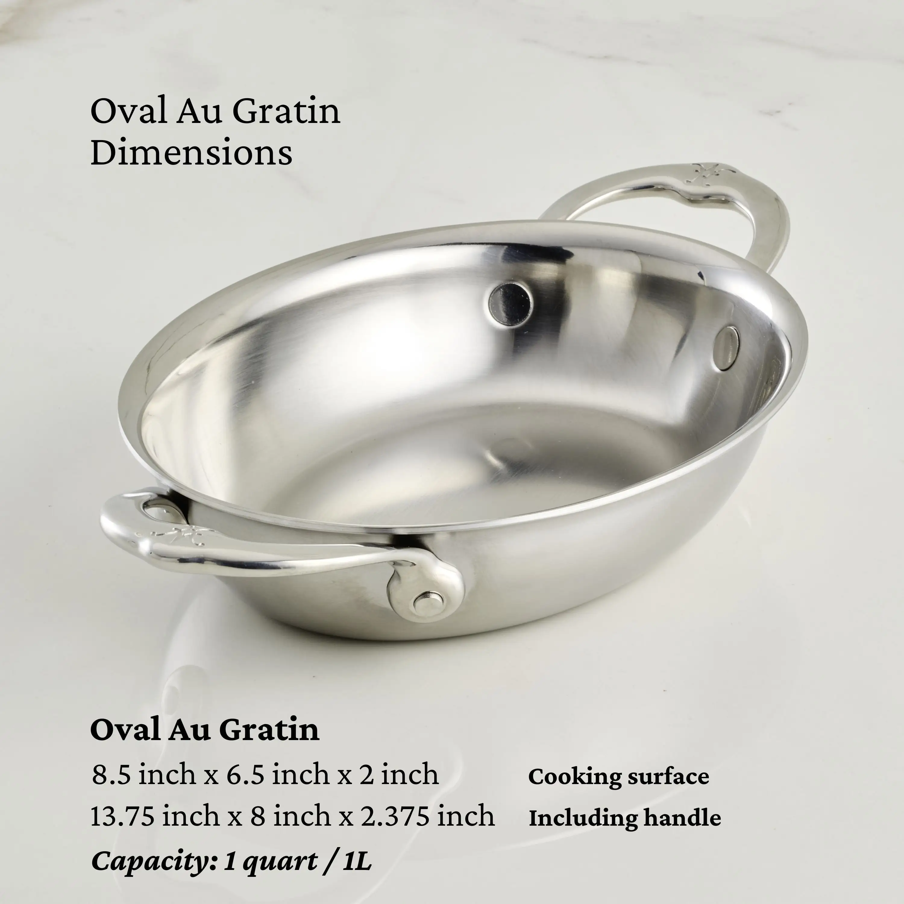 8.5-Inch x 6.5-Inch Oval Au Gratin - Image 4
