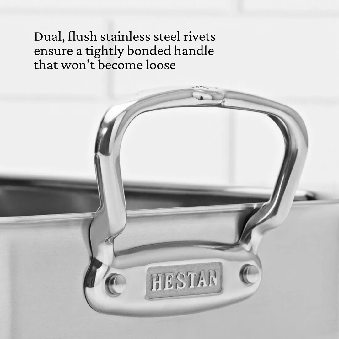 Brushed Clad Stainless Steel Roasters with Rack - Image 13