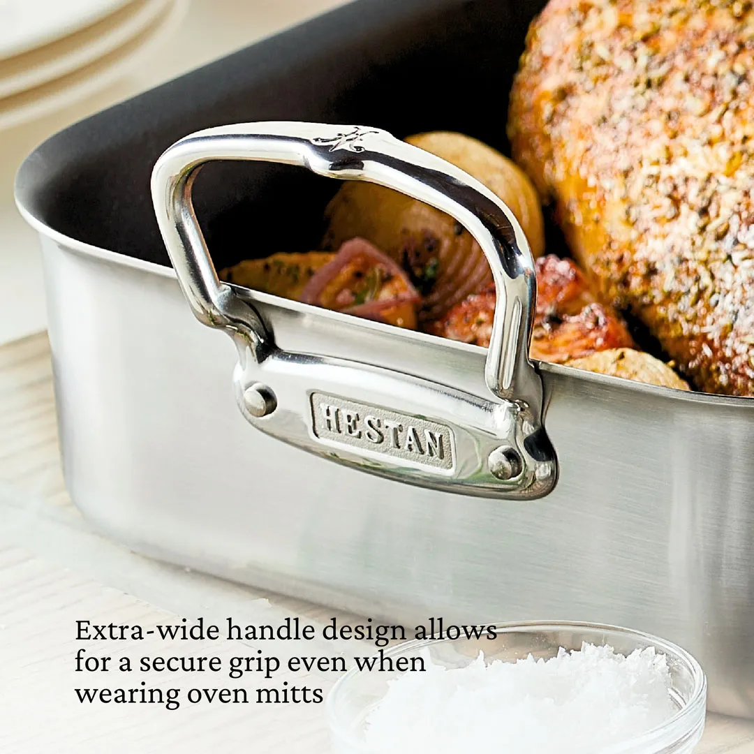 Nonstick Clad Stainless Steel Roasters with Rack - Image 6