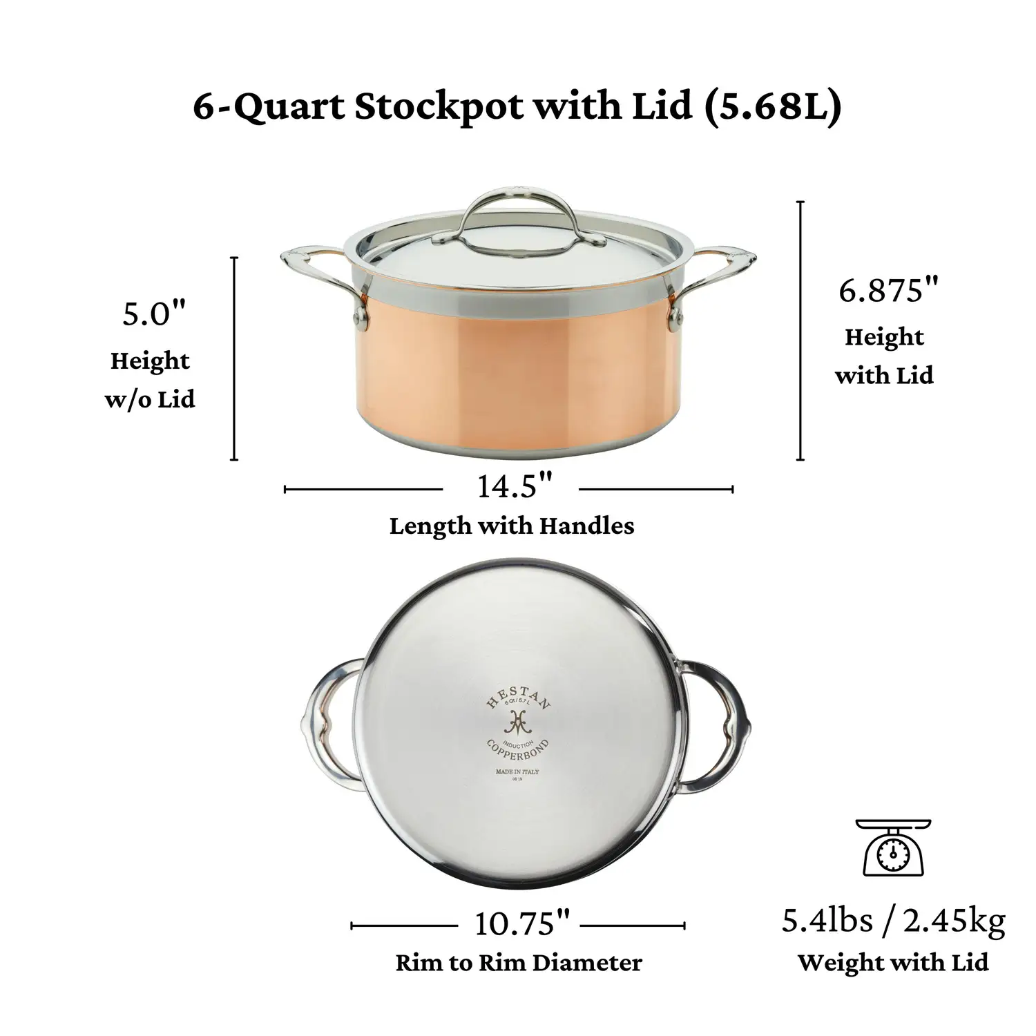 Copper Induction Stock Pot, 6-Quart - Image 11