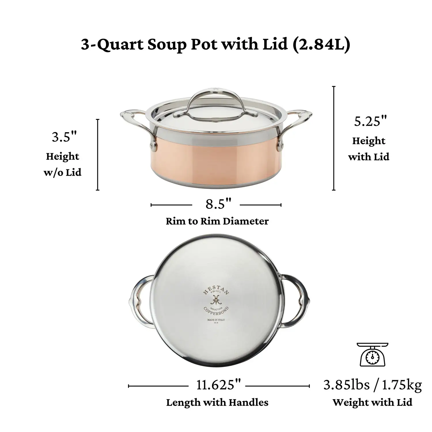 Copper Induction Soup Pot, 3-Quart - Image 11