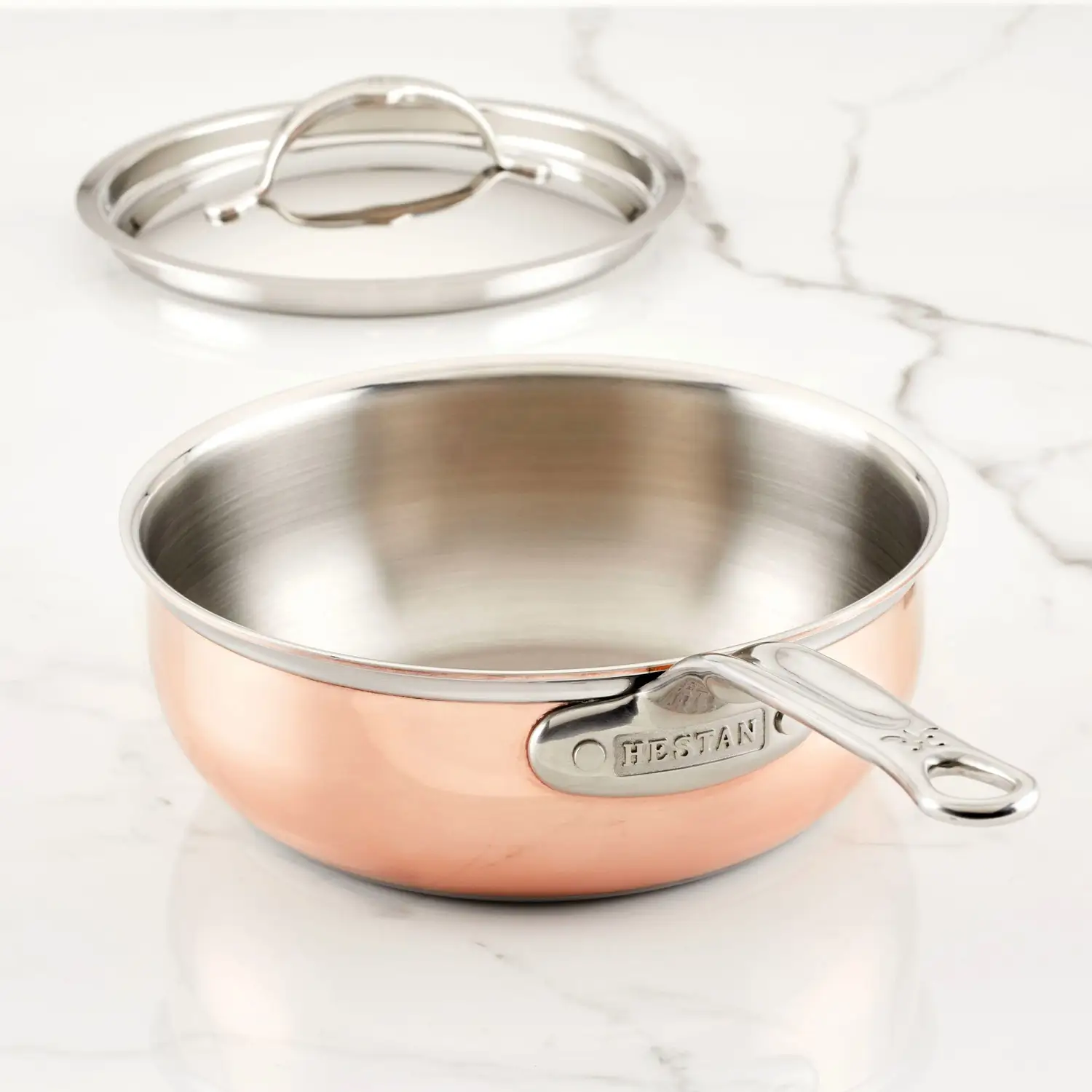 Copper Induction Saucier Pan, 2-Quart - Image 3