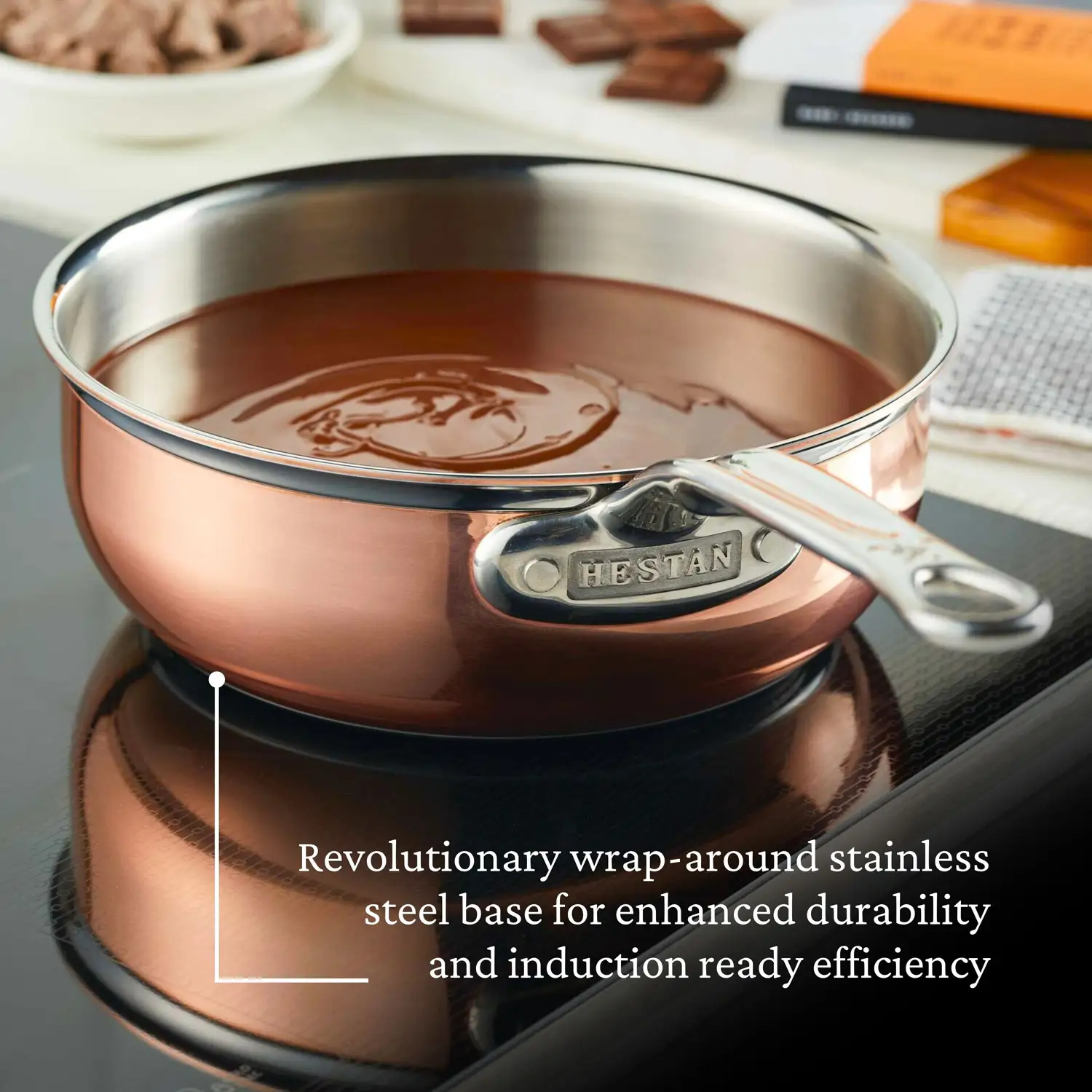 Copper Induction Saucier Pan, 2-Quart - Image 5