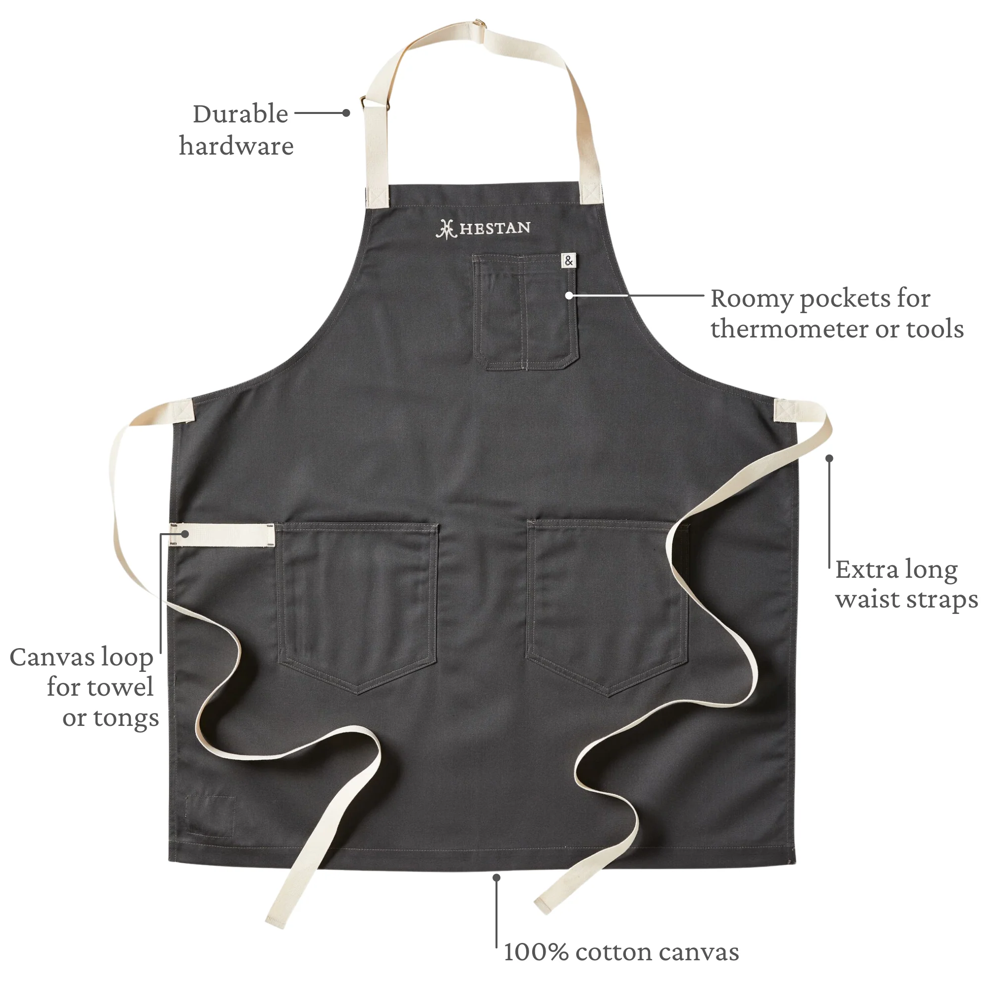 Hestan x Hedley & Bennett Chef's Apron, Froth - Image 4