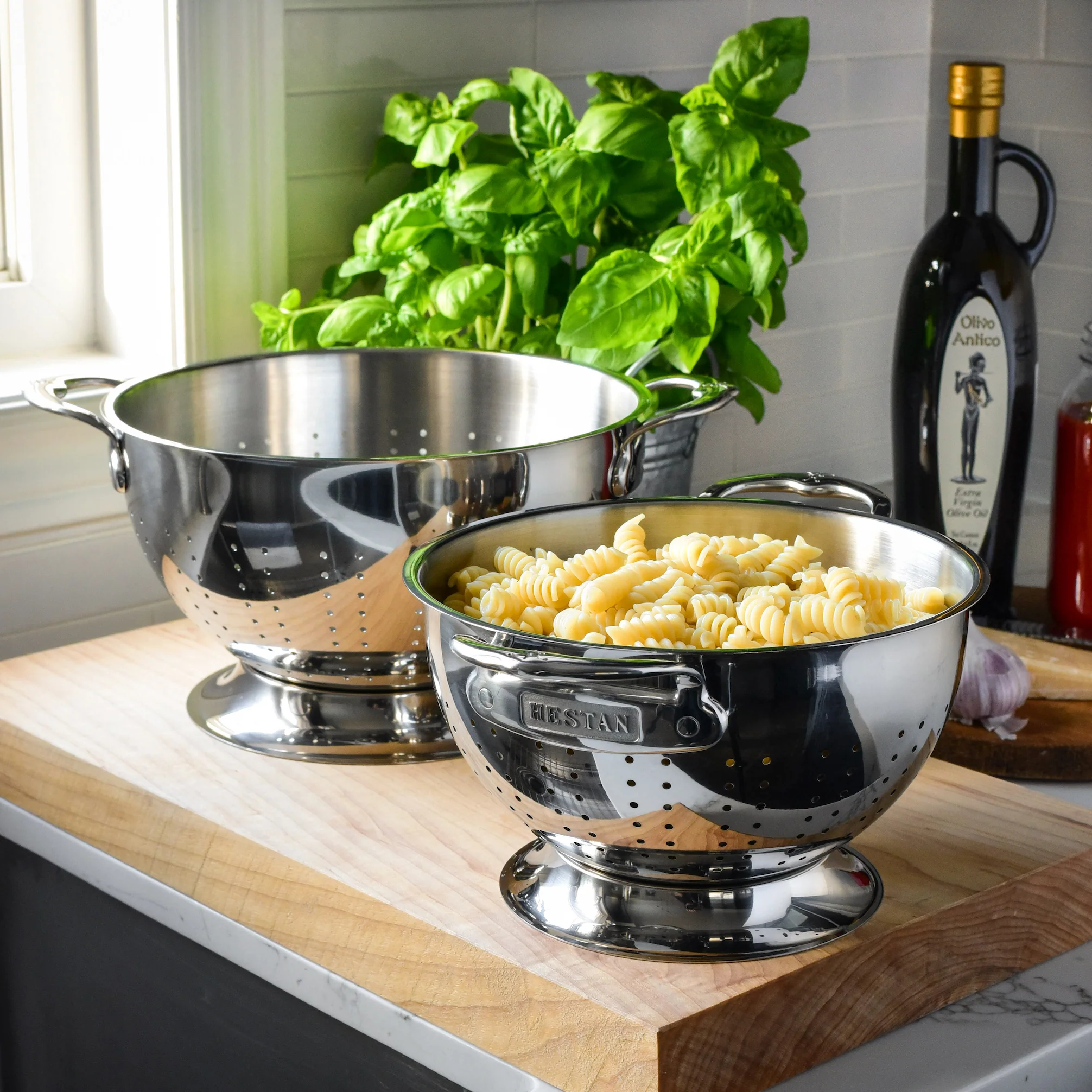 Stainless Steel Colander Set, 2-Piece - Image 3