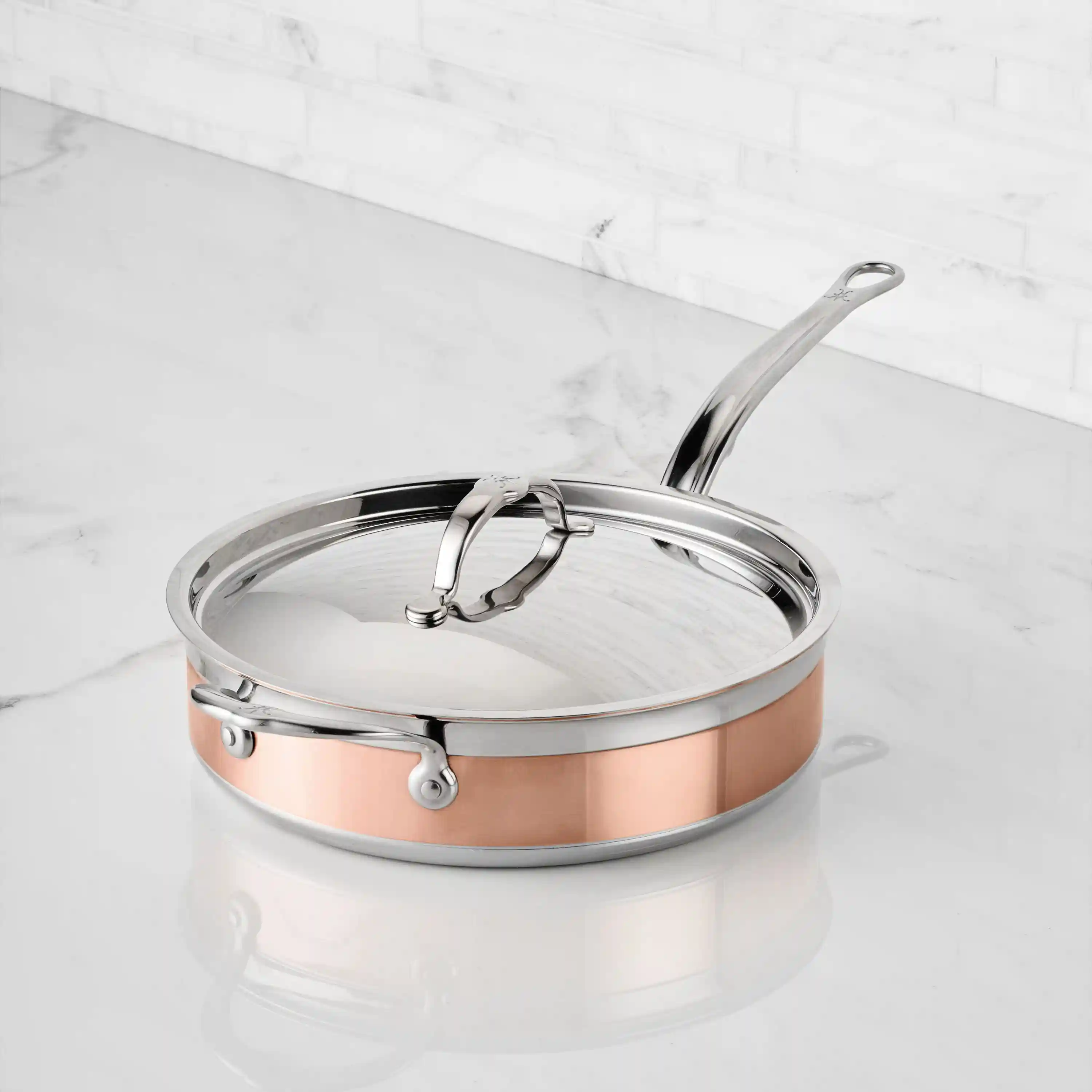 Copper Induction Sauté with Lid, 3.5-Quart - Image 3