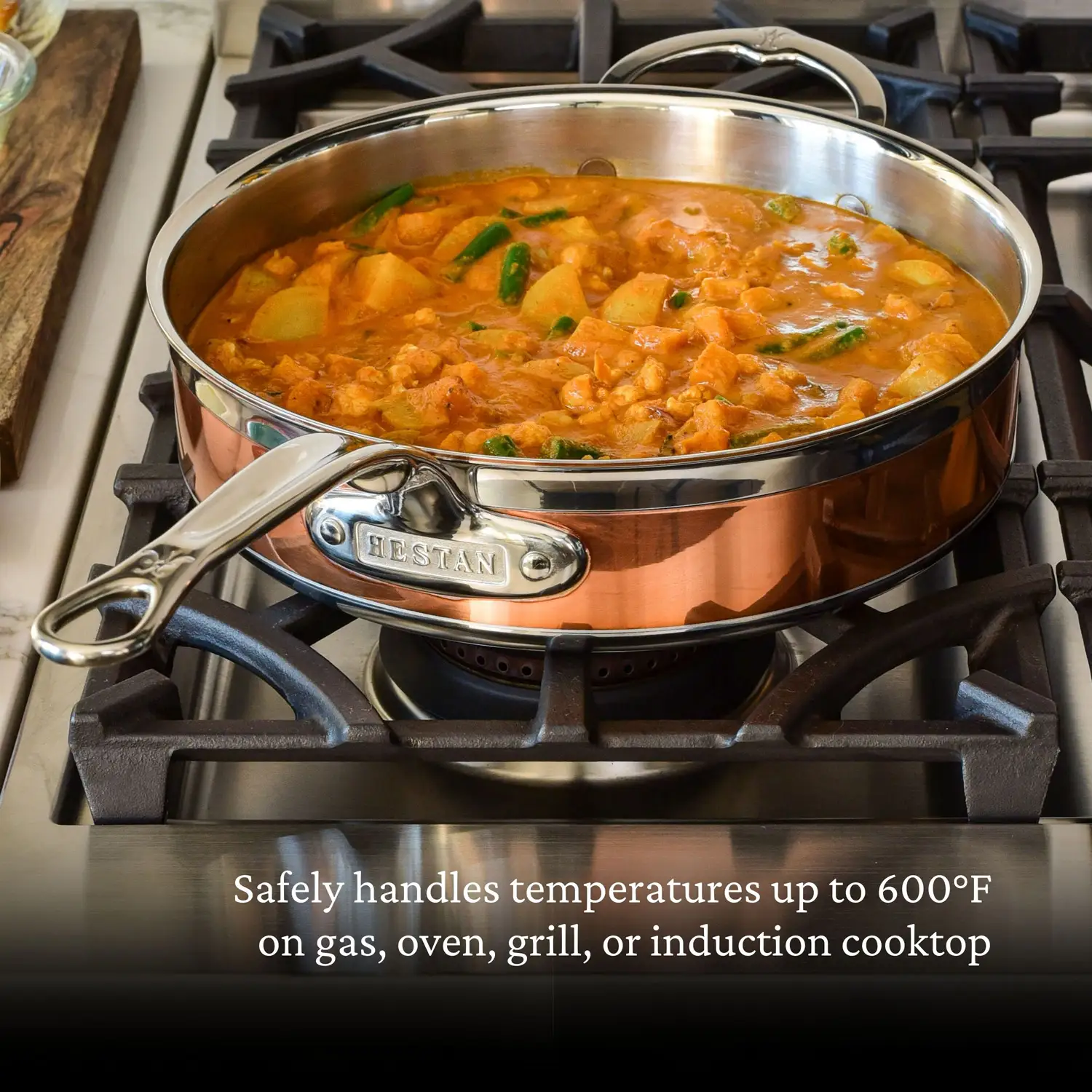 Copper Induction Sauté with Lid, 3.5-Quart - Image 8