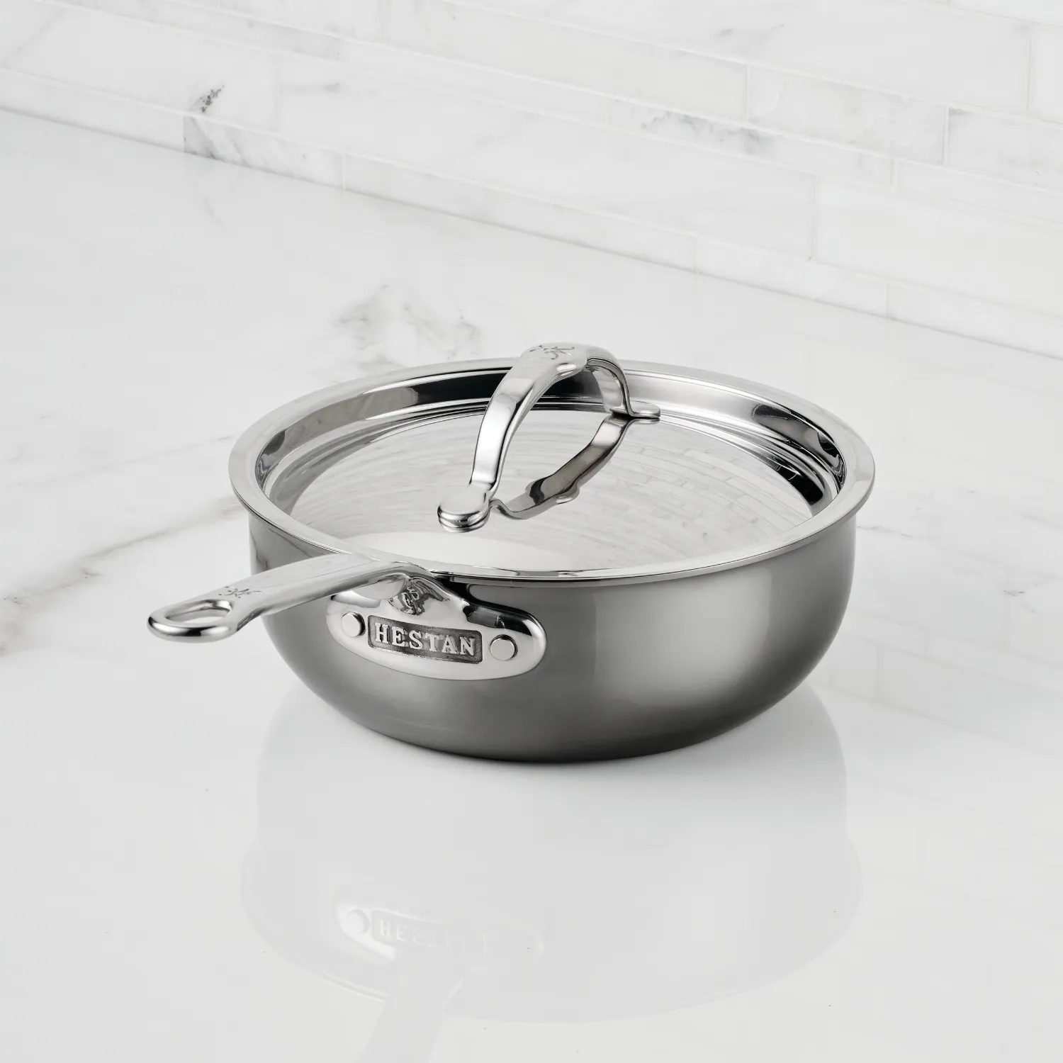 Titanium Stainless Steel Saucier Pan, 2-Quart