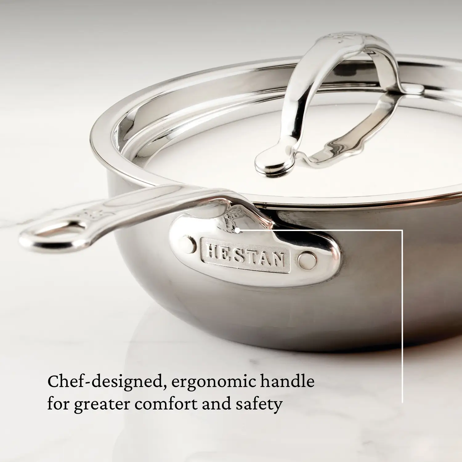 Titanium Stainless Steel Saucier Pan, 2-Quart - Image 7