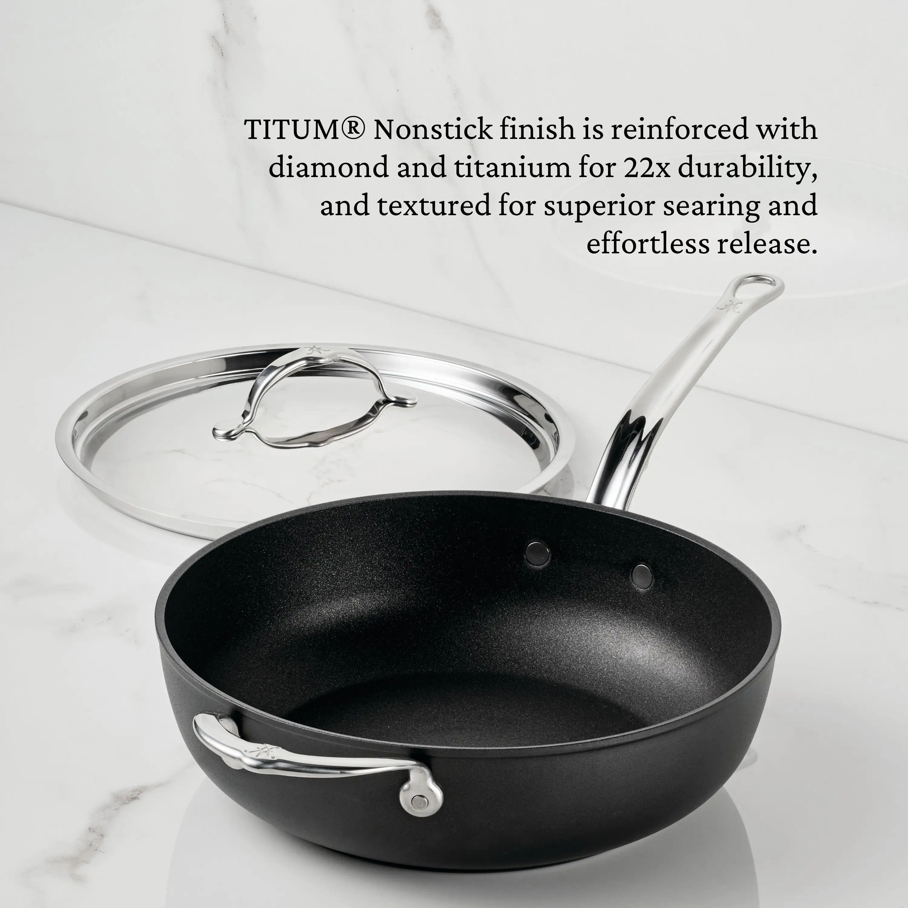 TITUM Nonstick Essential Pan with Lid, 4.5-Quart - Image 5