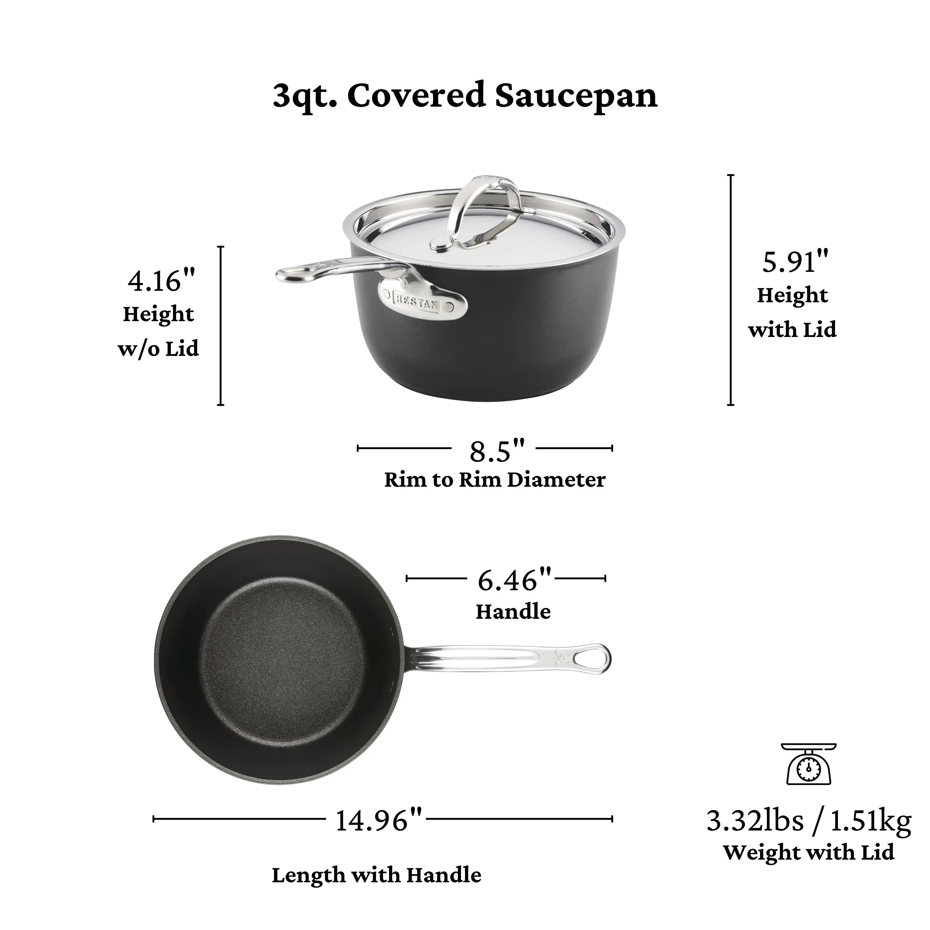 TITUM Nonstick Saucepans with Lids - Image 14