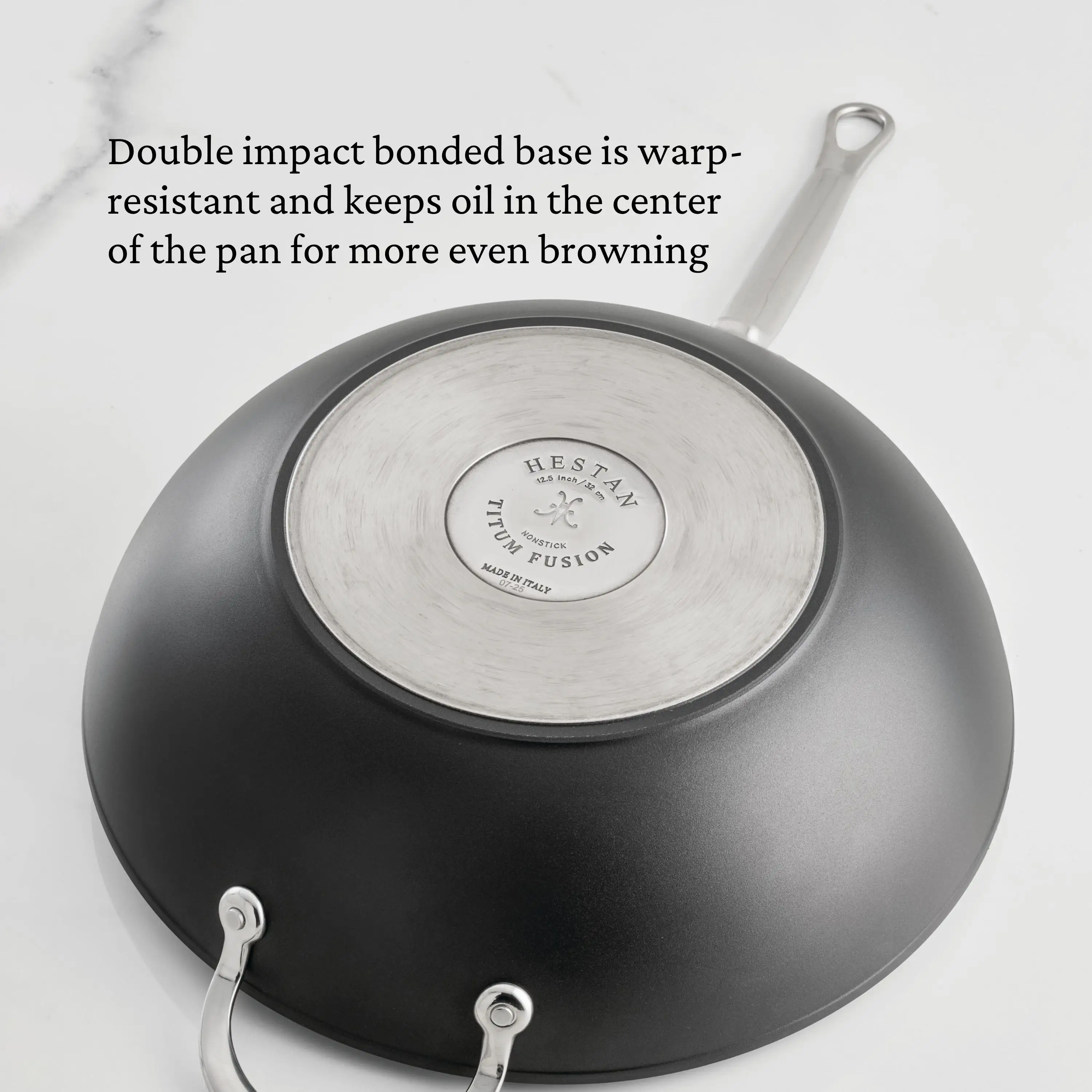 TITUM Nonstick Wok with Stick Handle and Dome Lid, 12.5-Inch - Image 4