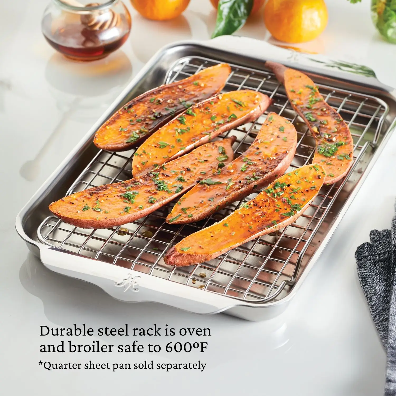 OvenBond Stainless Steel Quarter Sheet Pan Rack - Image 5
