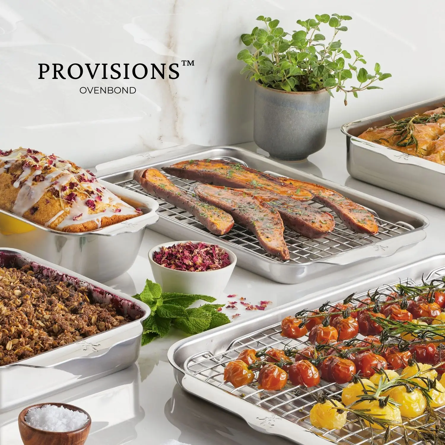 OvenBond Tri-ply Medium Sheet Pan with Rack - Image 11