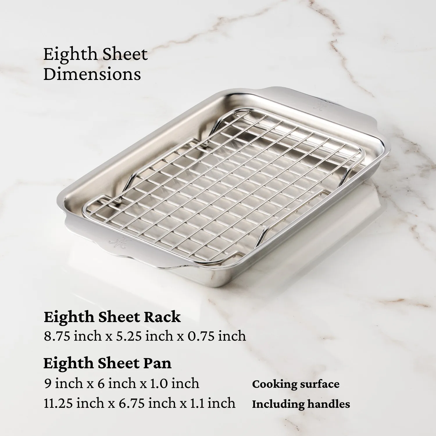 OvenBond Tri-ply Mini Eighth Sheet Pan with Rack - Image 3