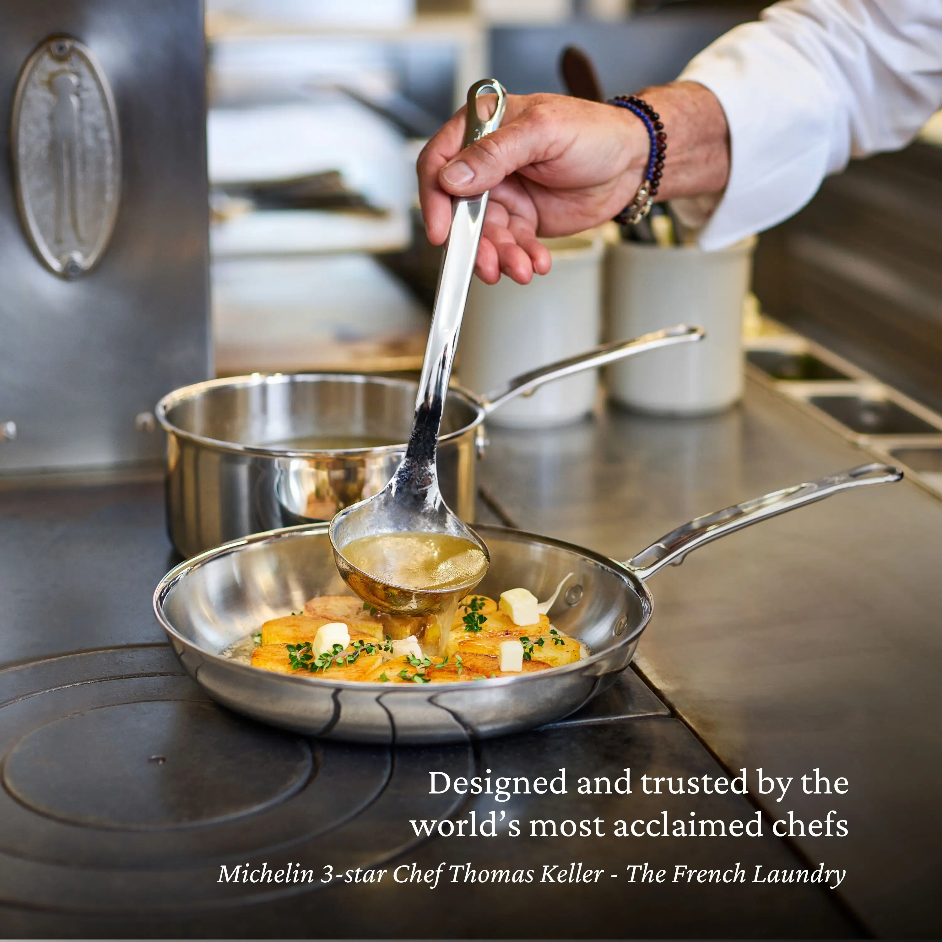 Polished Clad Stainless Steel Covered Skillets - Image 11