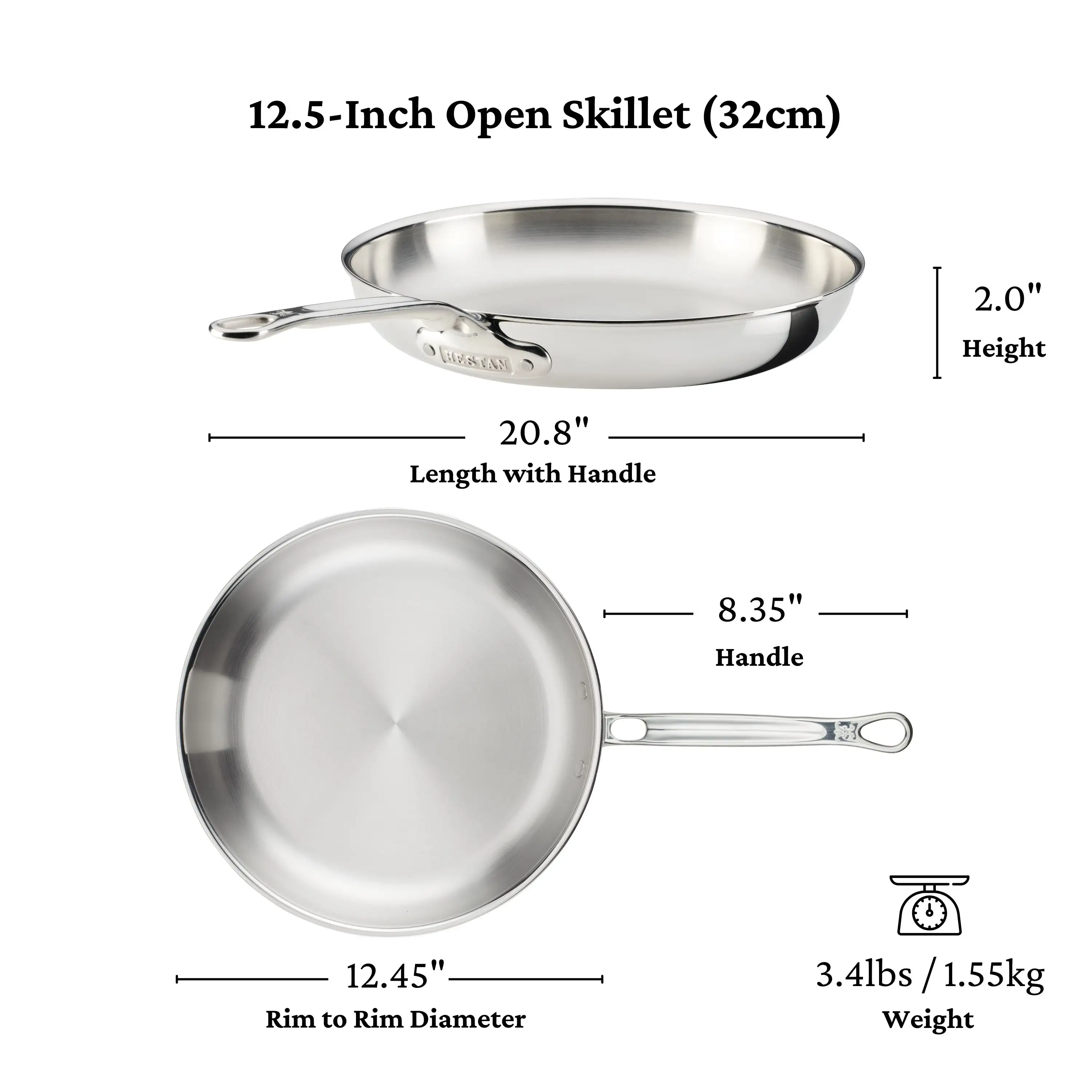 Polished Clad Stainless Steel Covered Skillets - Image 17