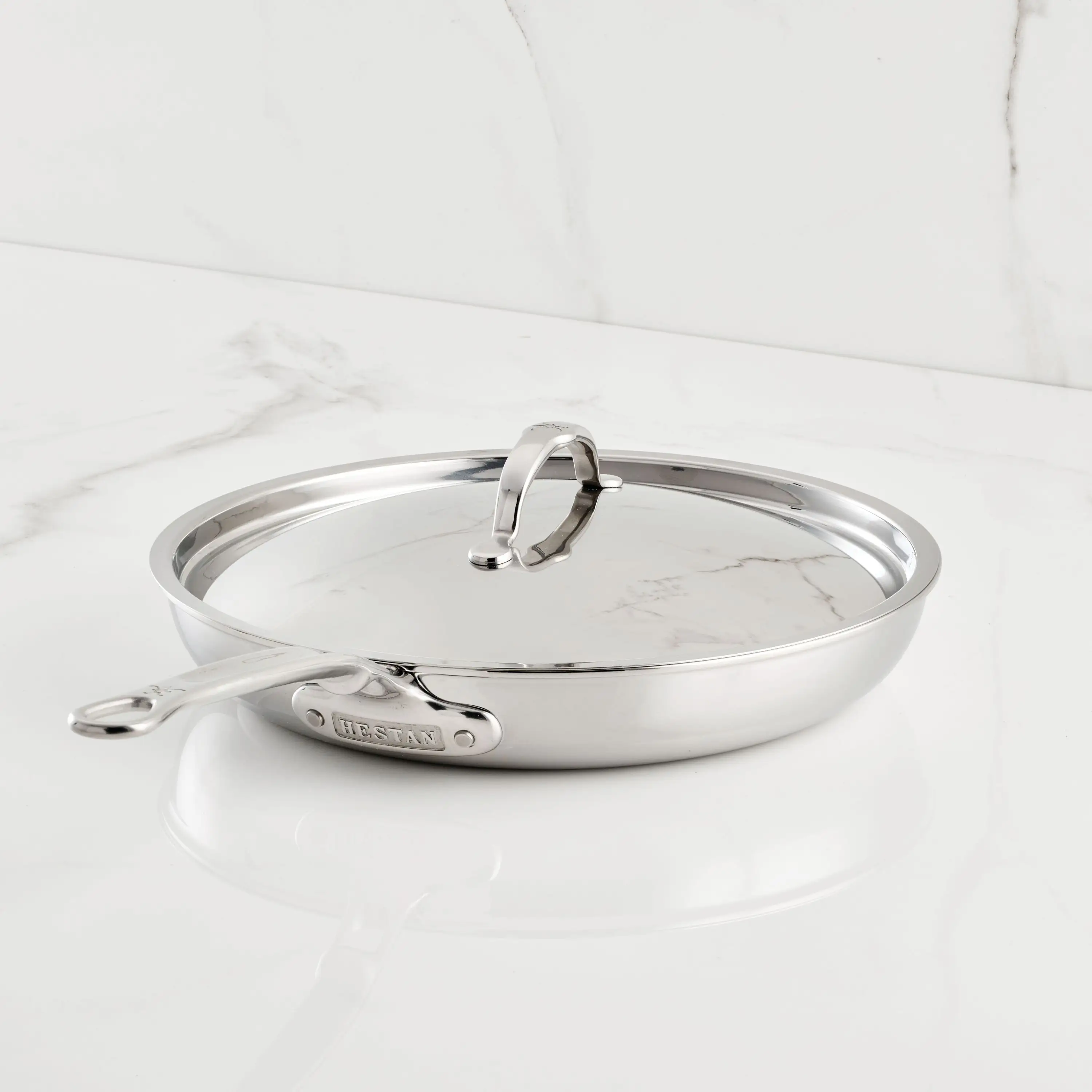 Polished Clad Stainless Steel Covered Skillets - Image 3
