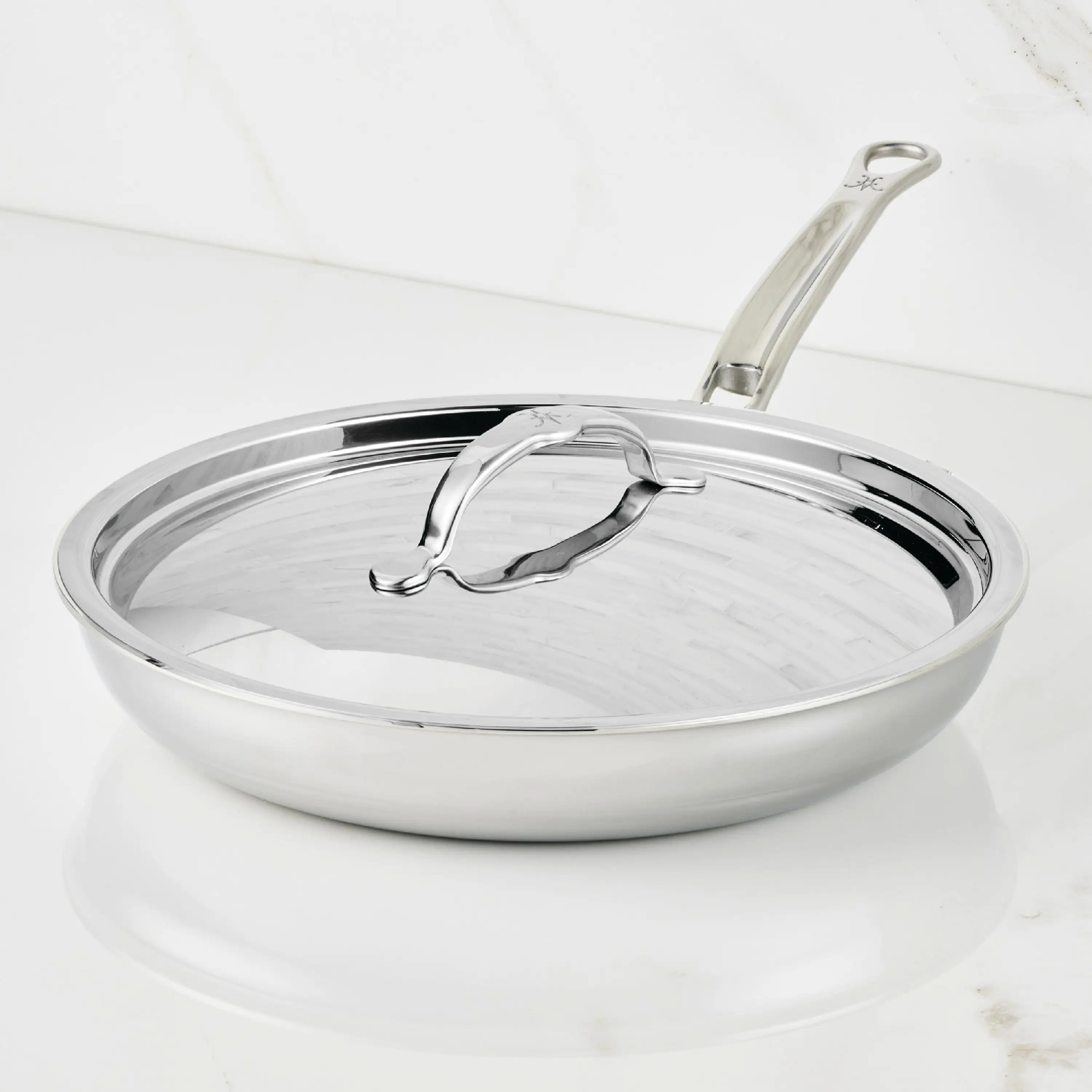 Polished Clad Stainless Steel Covered Skillets - Image 4