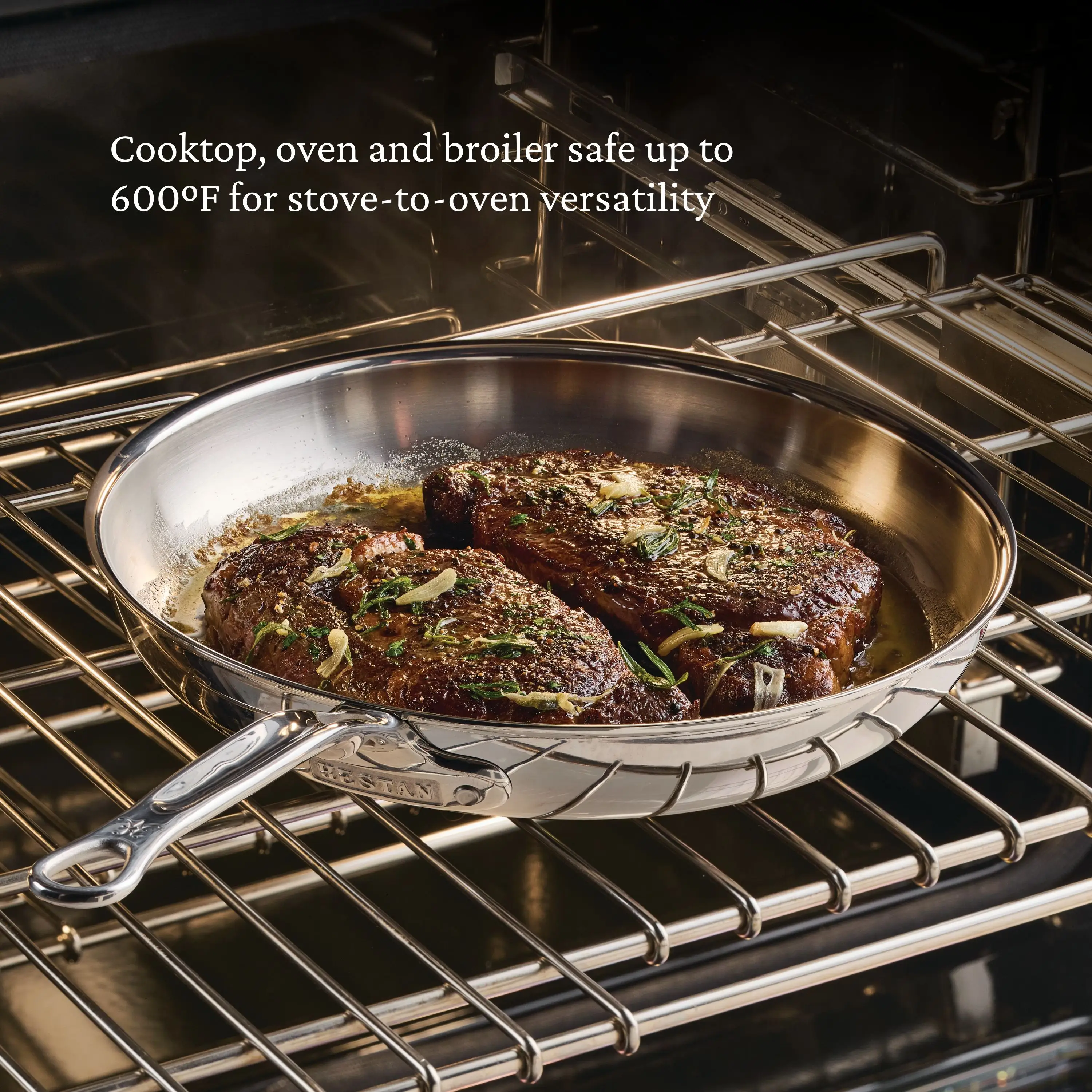 Polished Clad Stainless Steel Covered Skillets - Image 9