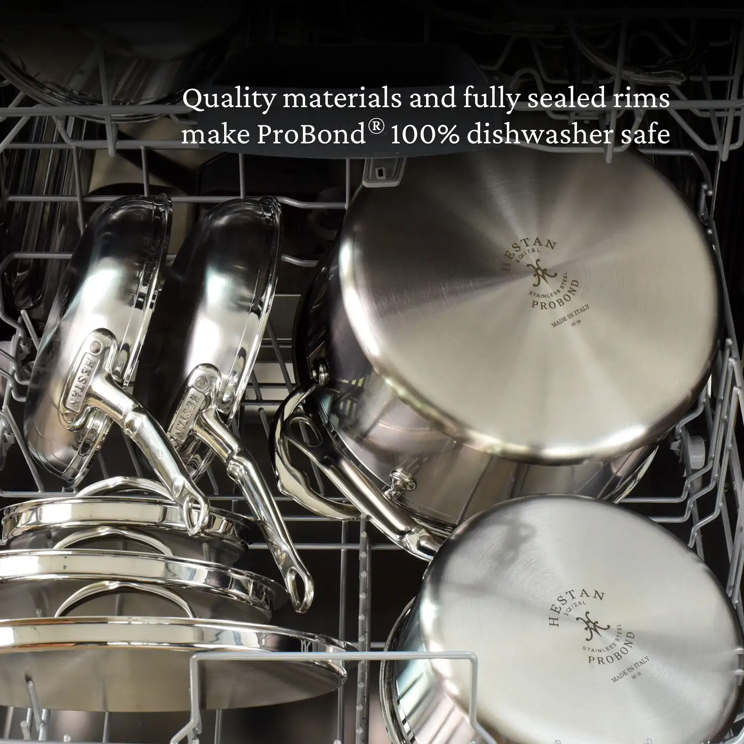 Brushed Clad Stainless Steel Braiser with Lid, 3.5-Quart - Image 6