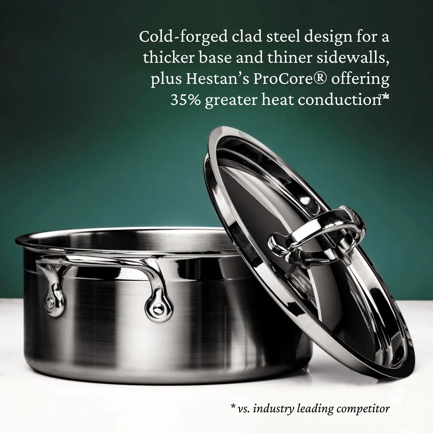 Brushed Clad Stainless Steel Soup Pot with Lid, 3-Quart - Image 4