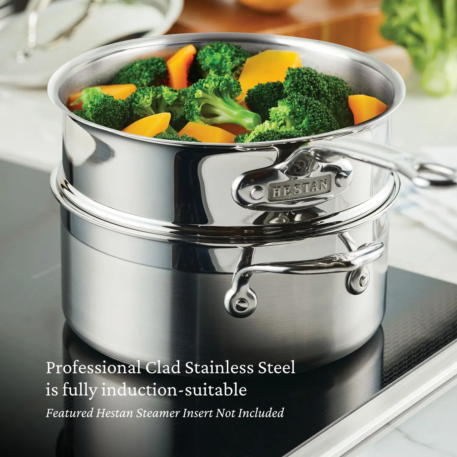 Brushed Clad Stainless Steel Soup Pot with Lid, 3-Quart - Image 6