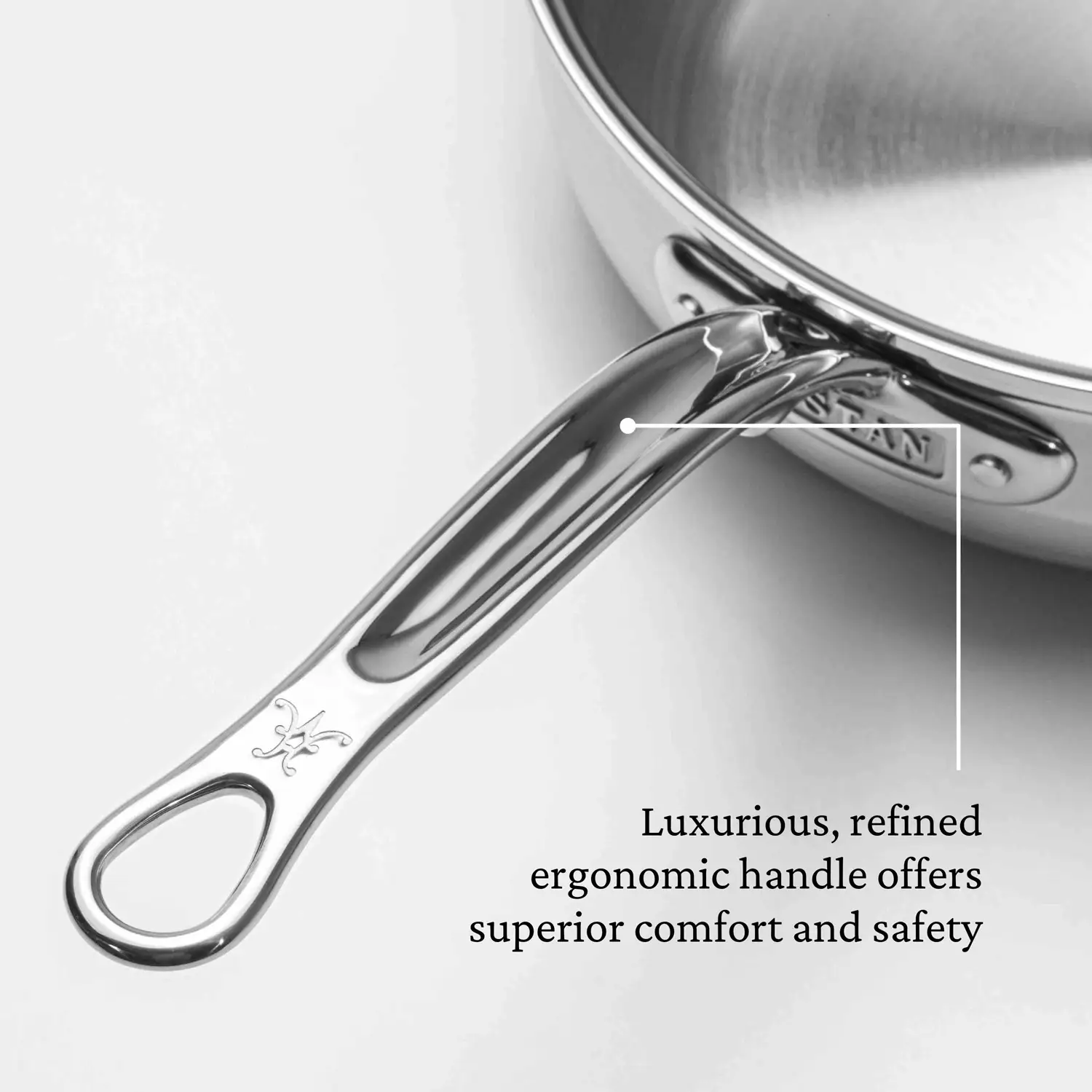 Brushed Clad Stainless Steel Essential Pans with Lid - Image 9