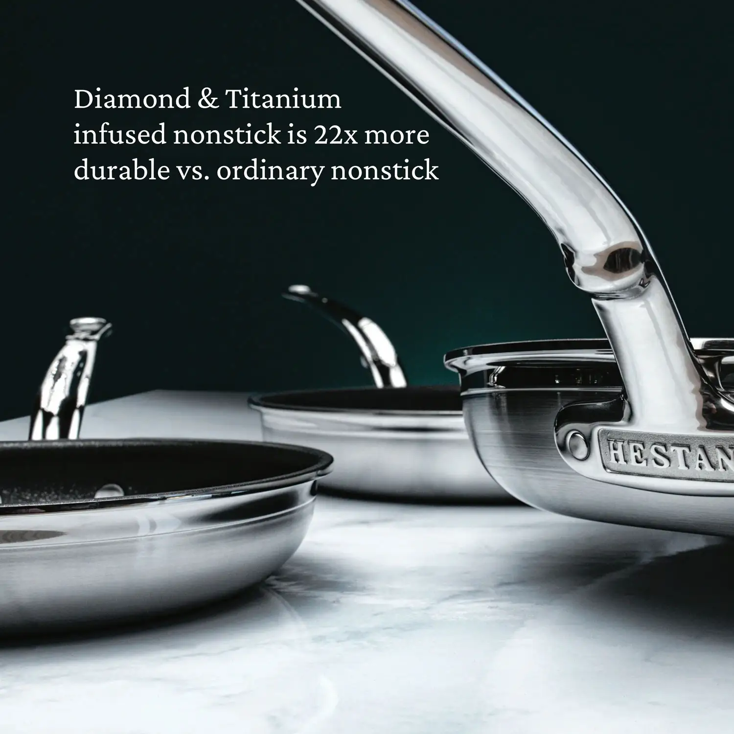Brushed Clad Stainless Steel TITUM® Nonstick Skillets - Image 10