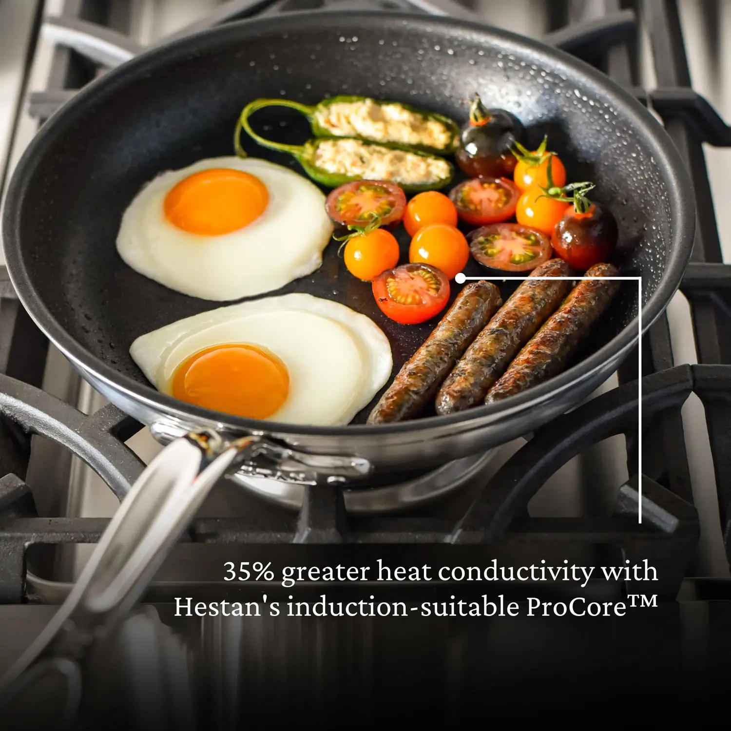 Brushed Clad Stainless Steel TITUM® Nonstick Skillets - Image 11