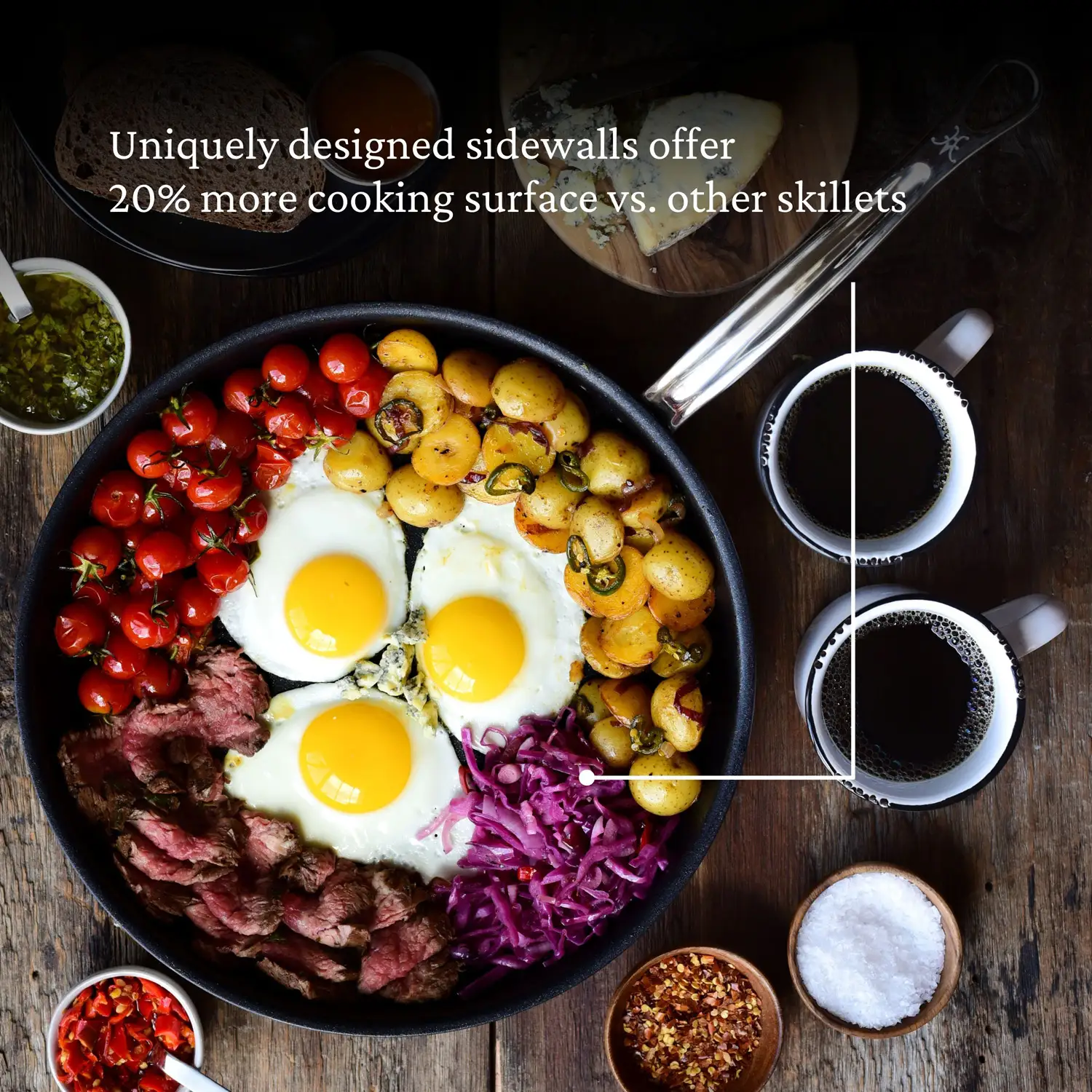 Brushed Clad Stainless Steel TITUM® Nonstick Skillets - Image 14