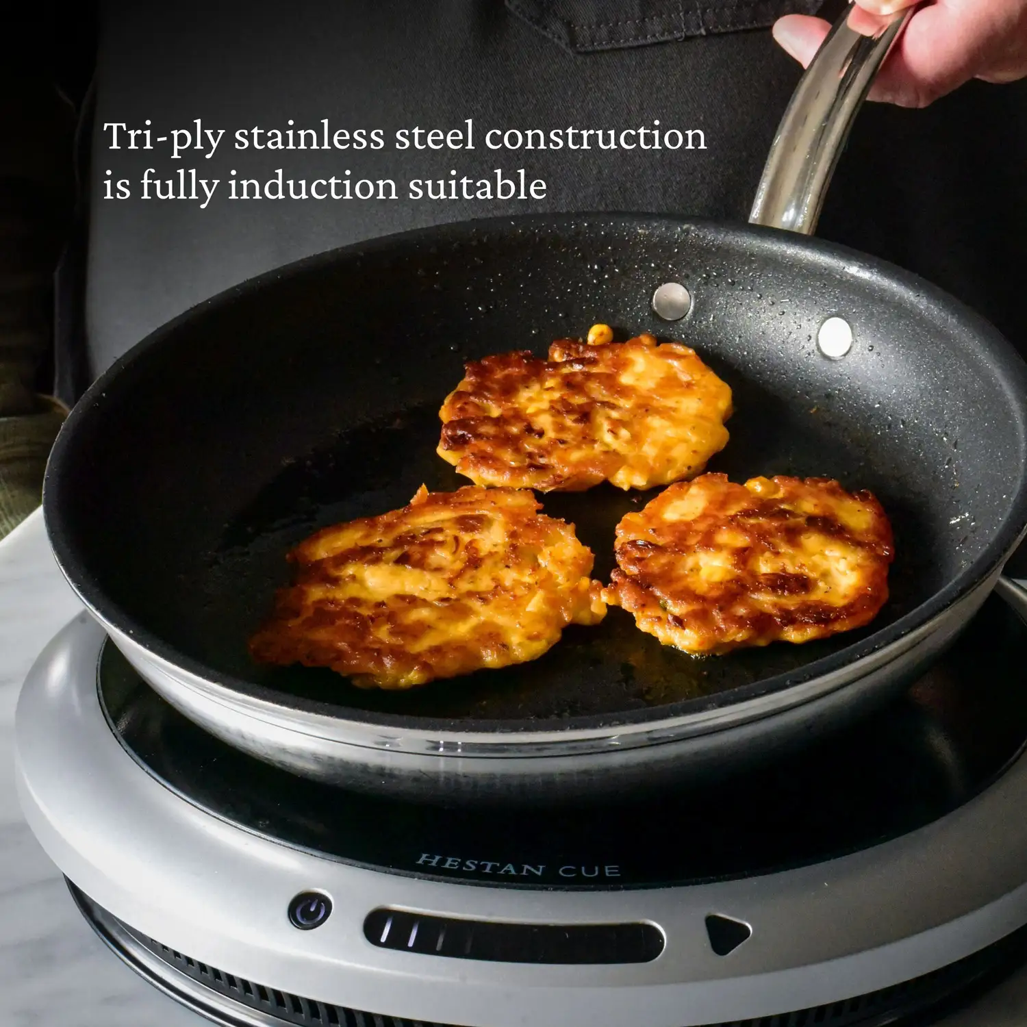 Brushed Clad Stainless Steel TITUM® Nonstick Skillets - Image 15