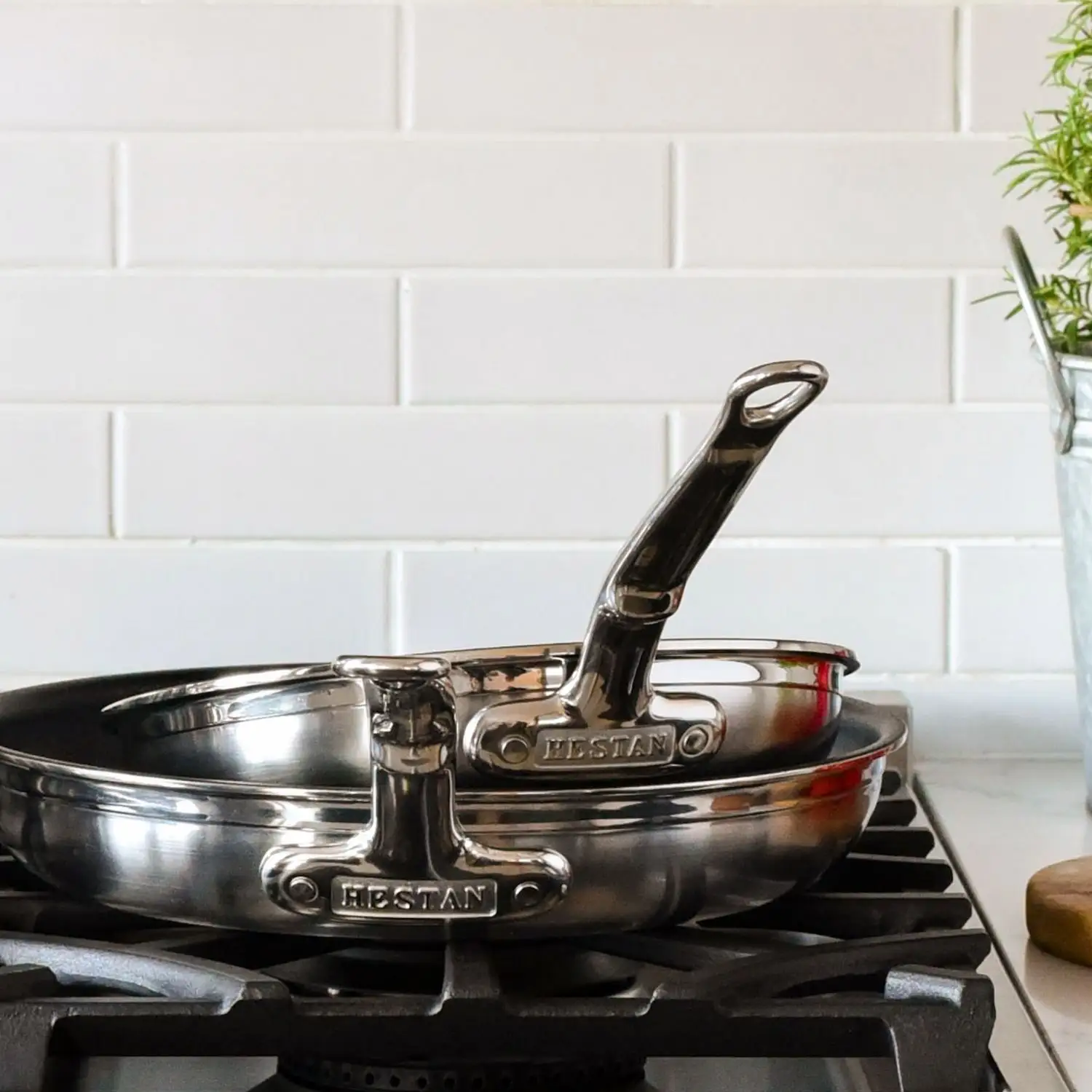 Brushed Clad Stainless Steel TITUM® Nonstick Skillets - Image 16