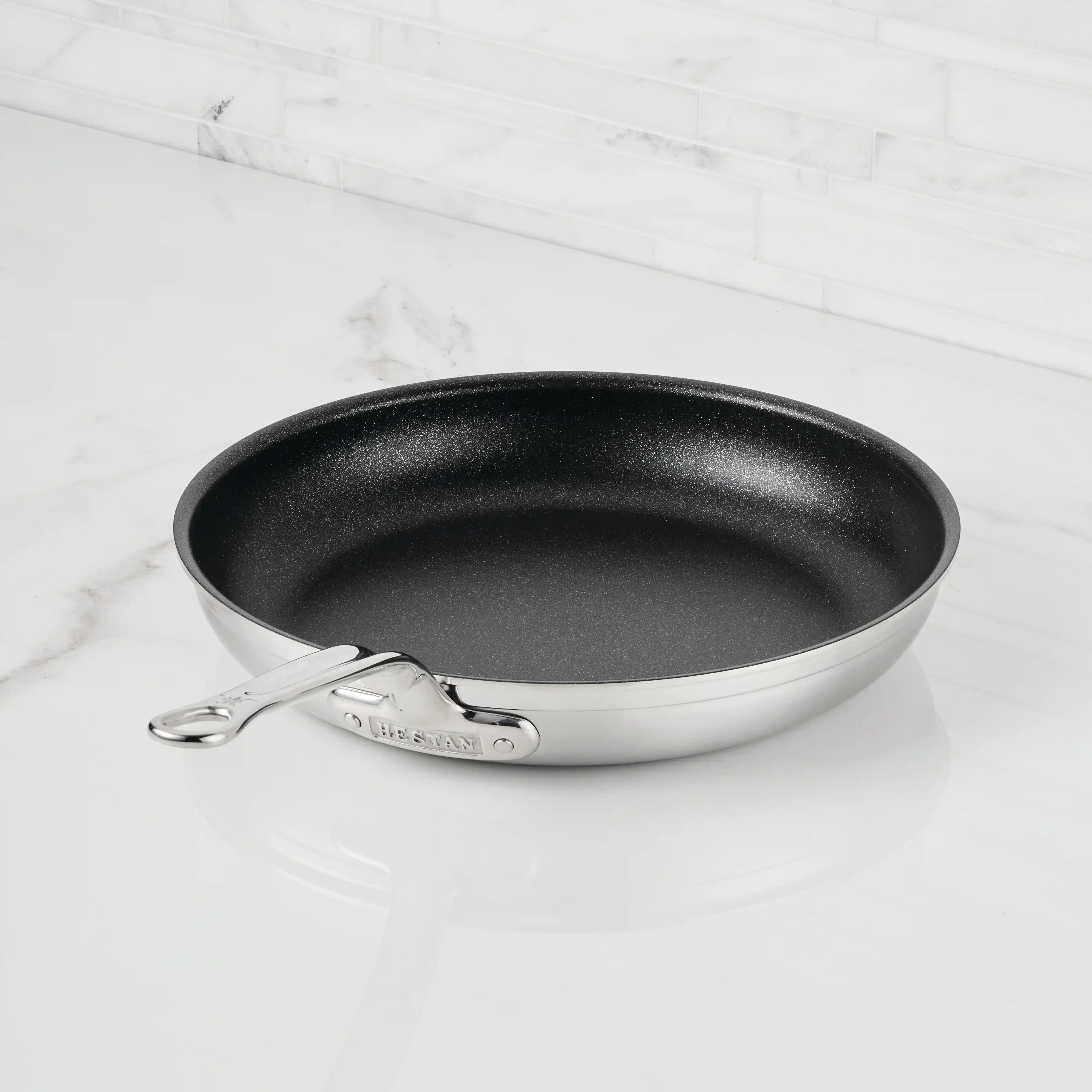 Brushed Clad Stainless Steel TITUM® Nonstick Skillets - Image 5