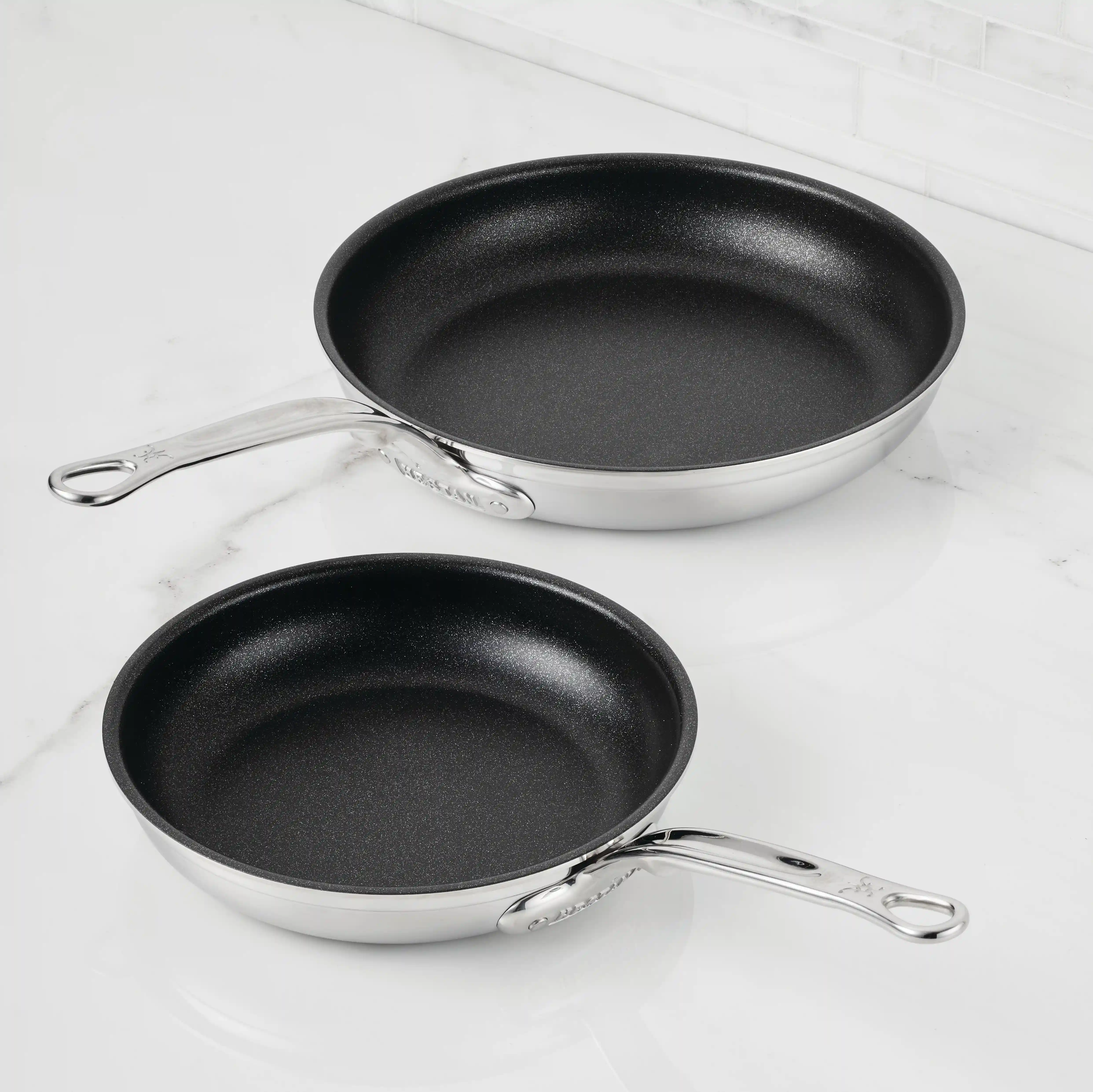 Brushed Clad Stainless Steel TITUM® Nonstick Skillets - Image 6
