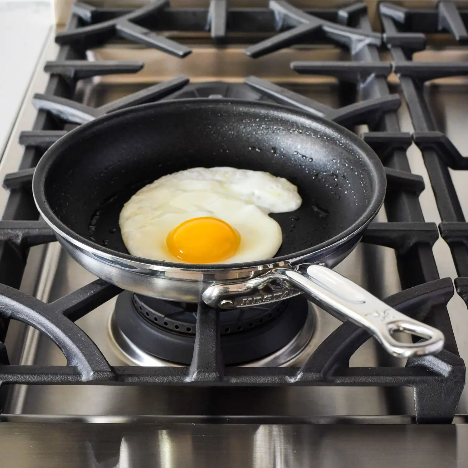 Brushed Clad Stainless Steel TITUM® Nonstick Skillets - Image 8