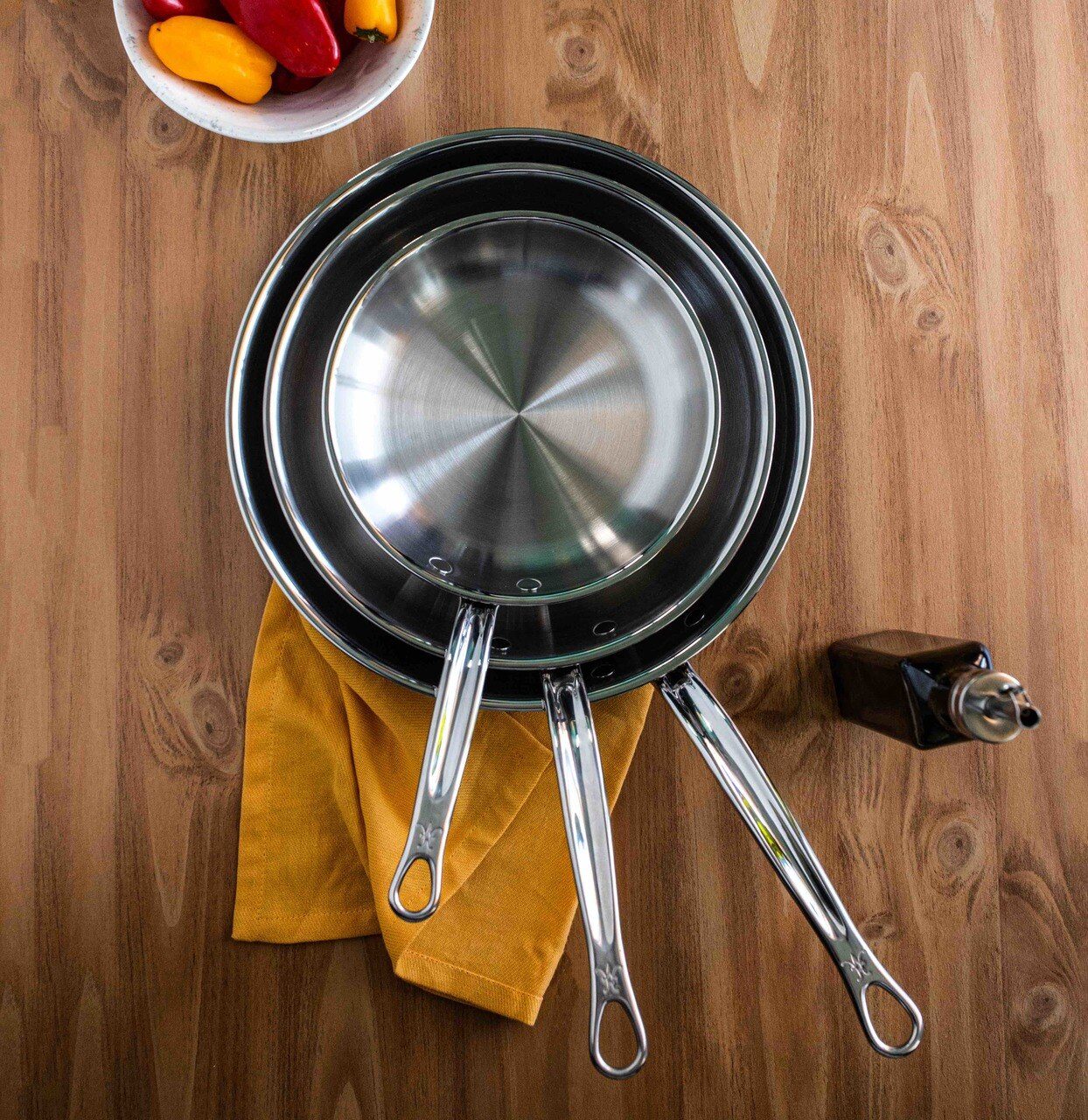 Brushed Clad Stainless Steel Skillets - Image 11