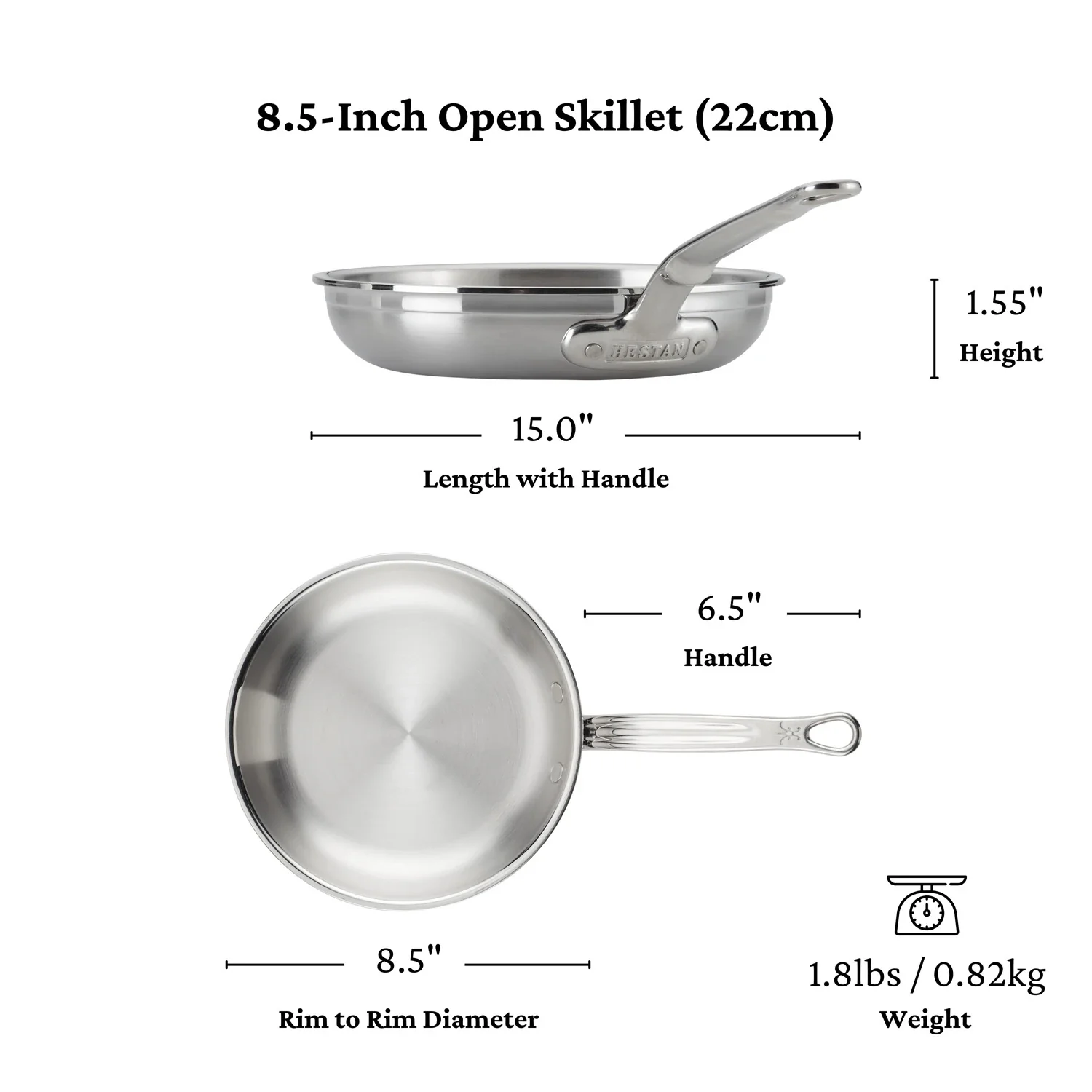 Brushed Clad Stainless Steel Skillets - Image 12