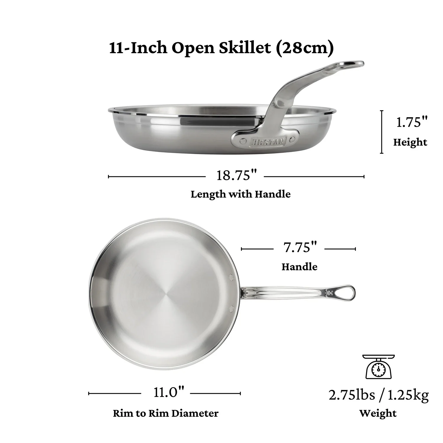 Brushed Clad Stainless Steel Skillets - Image 13