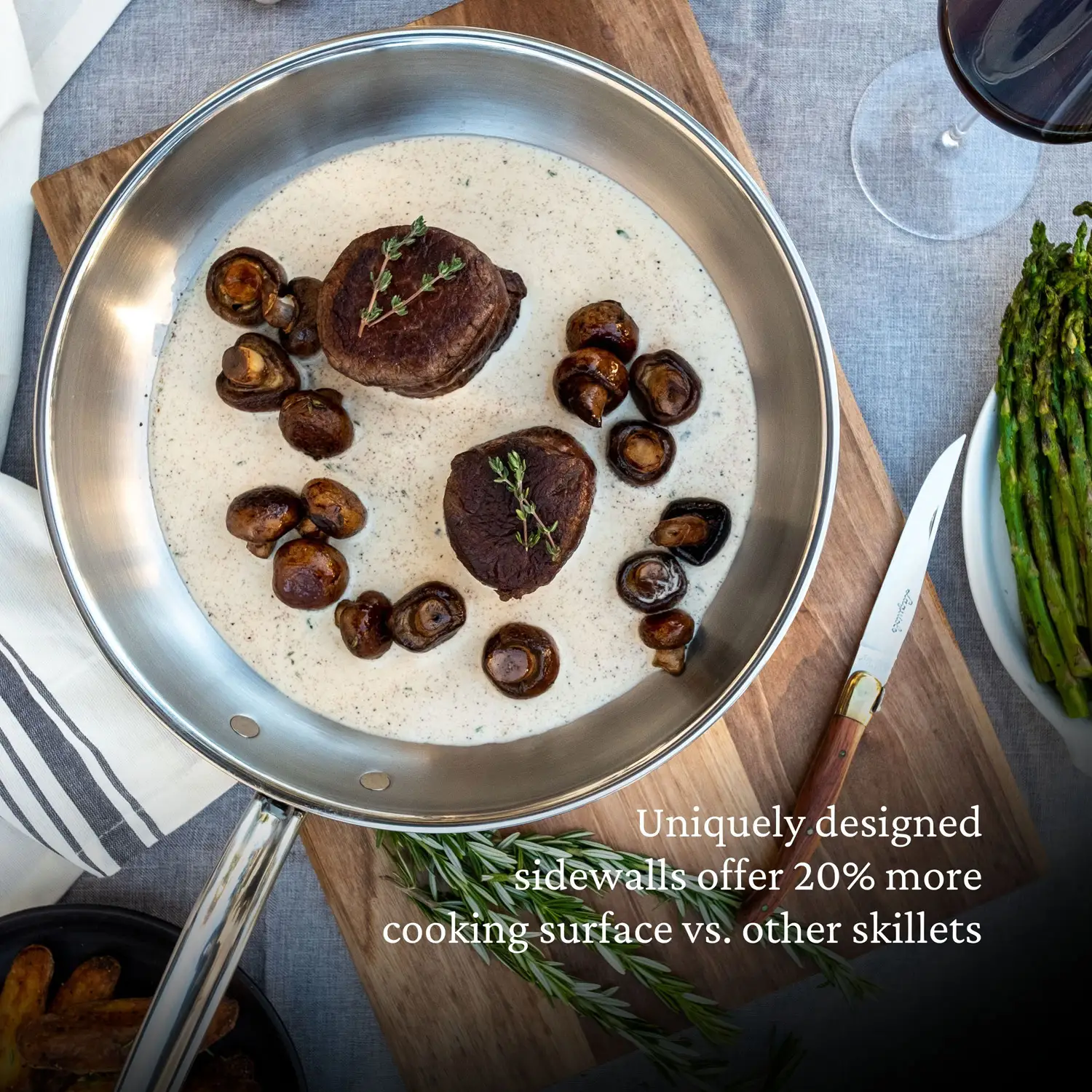 Brushed Clad Stainless Steel Skillets - Image 9