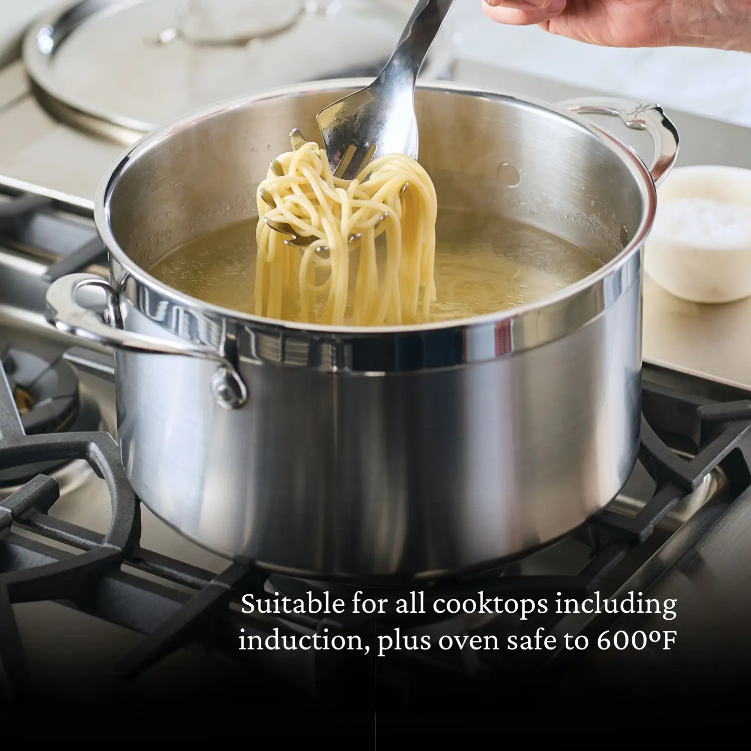 Brushed Clad Stainless Steel Stockpot with Lid, 8-Quart - Image 7