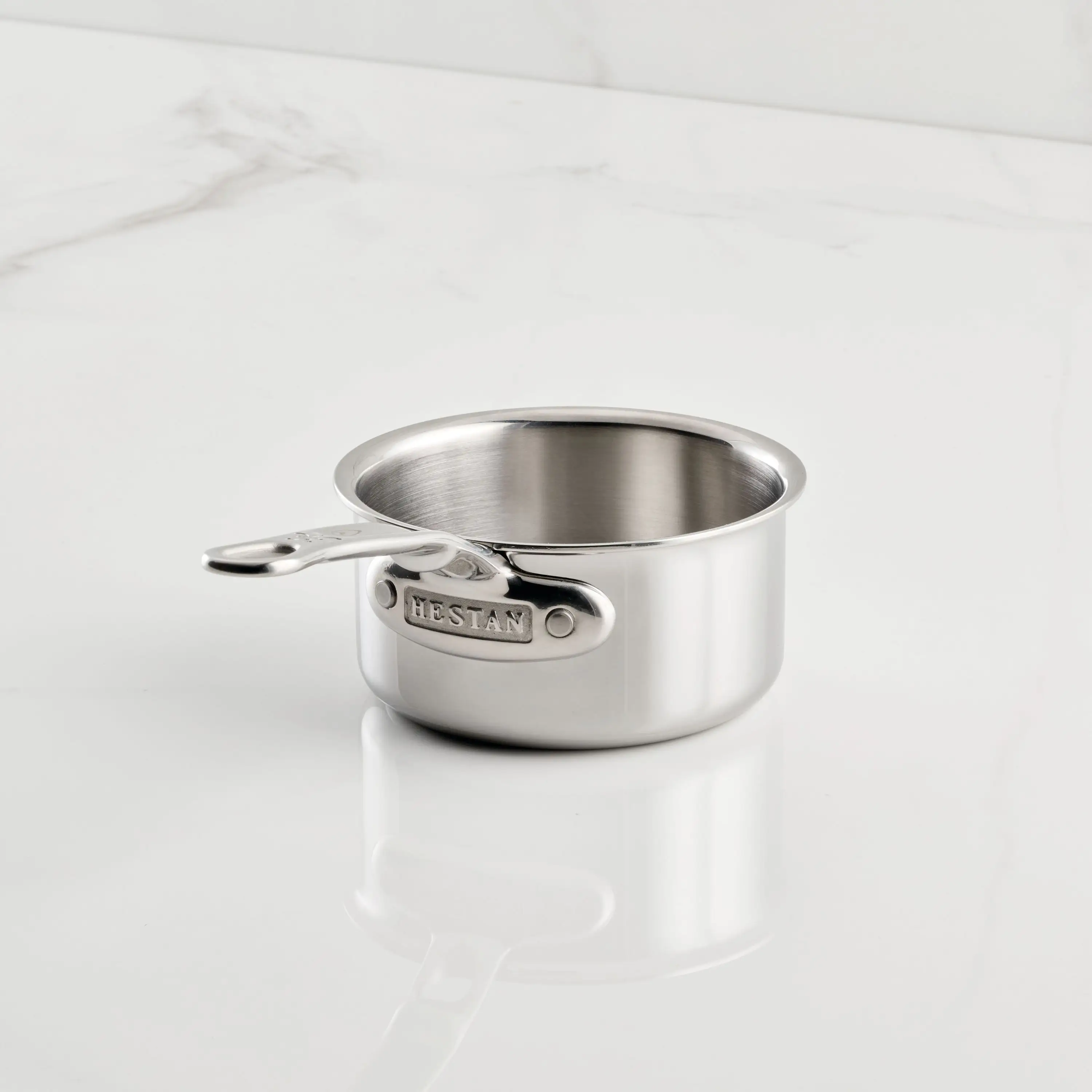 Polished Clad Stainless Steel Butter Warmer, 0.75-Quart
