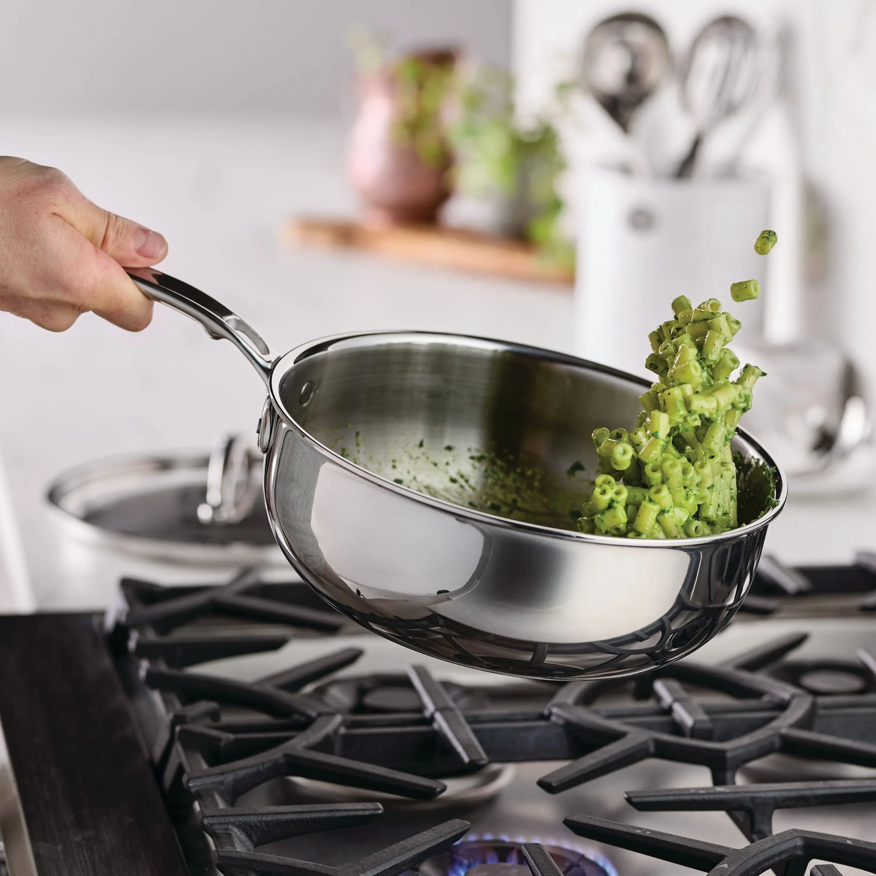 Polished Clad Stainless Steel Essential Pans with Lid - Image 8