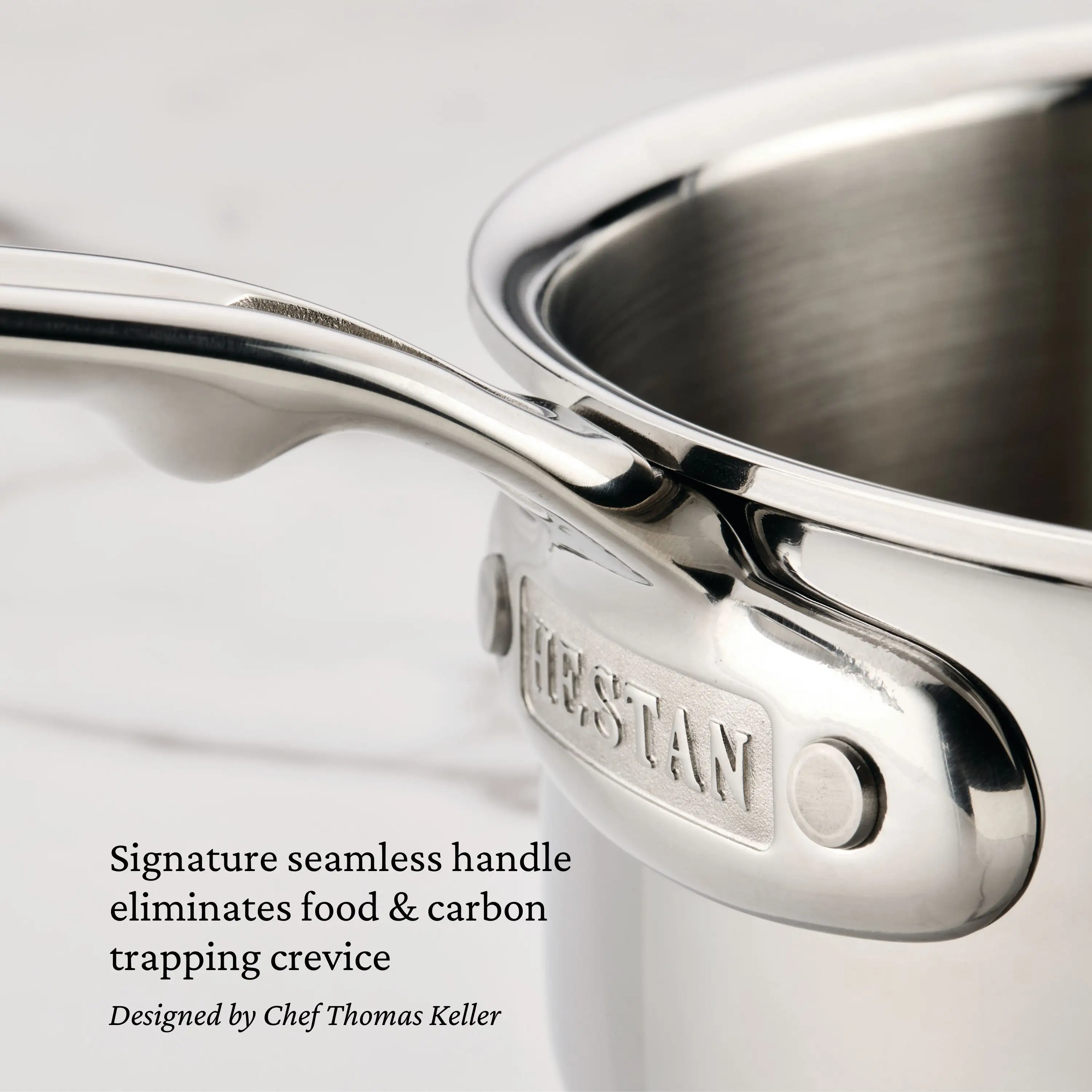 Polished Clad Stainless Steel Essential Pans with Lid - Image 9