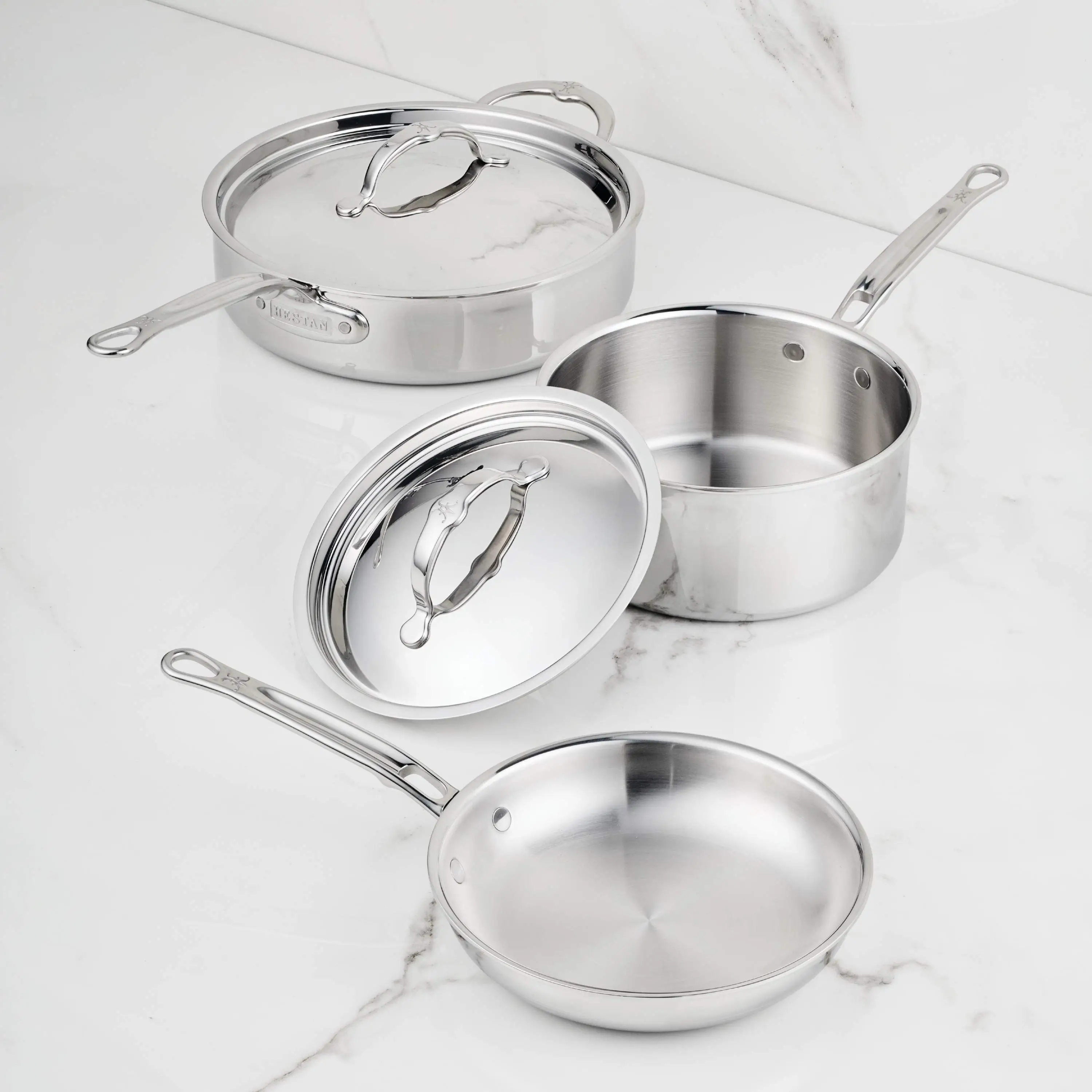 Polished Clad Stainless Steel Essential Set, 5-Piece