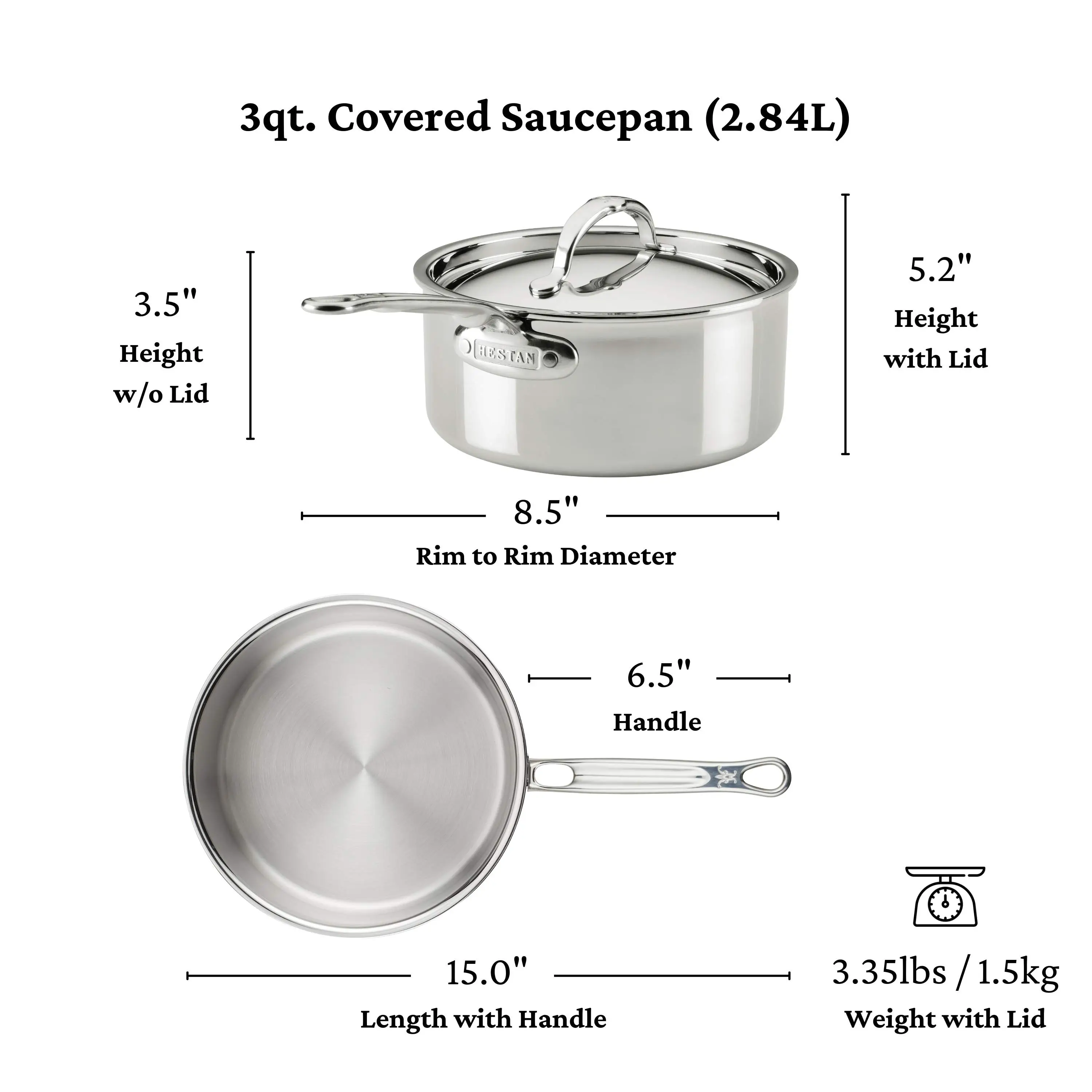 Polished Clad Stainless Steel Essential Set, 5-Piece - Image 12