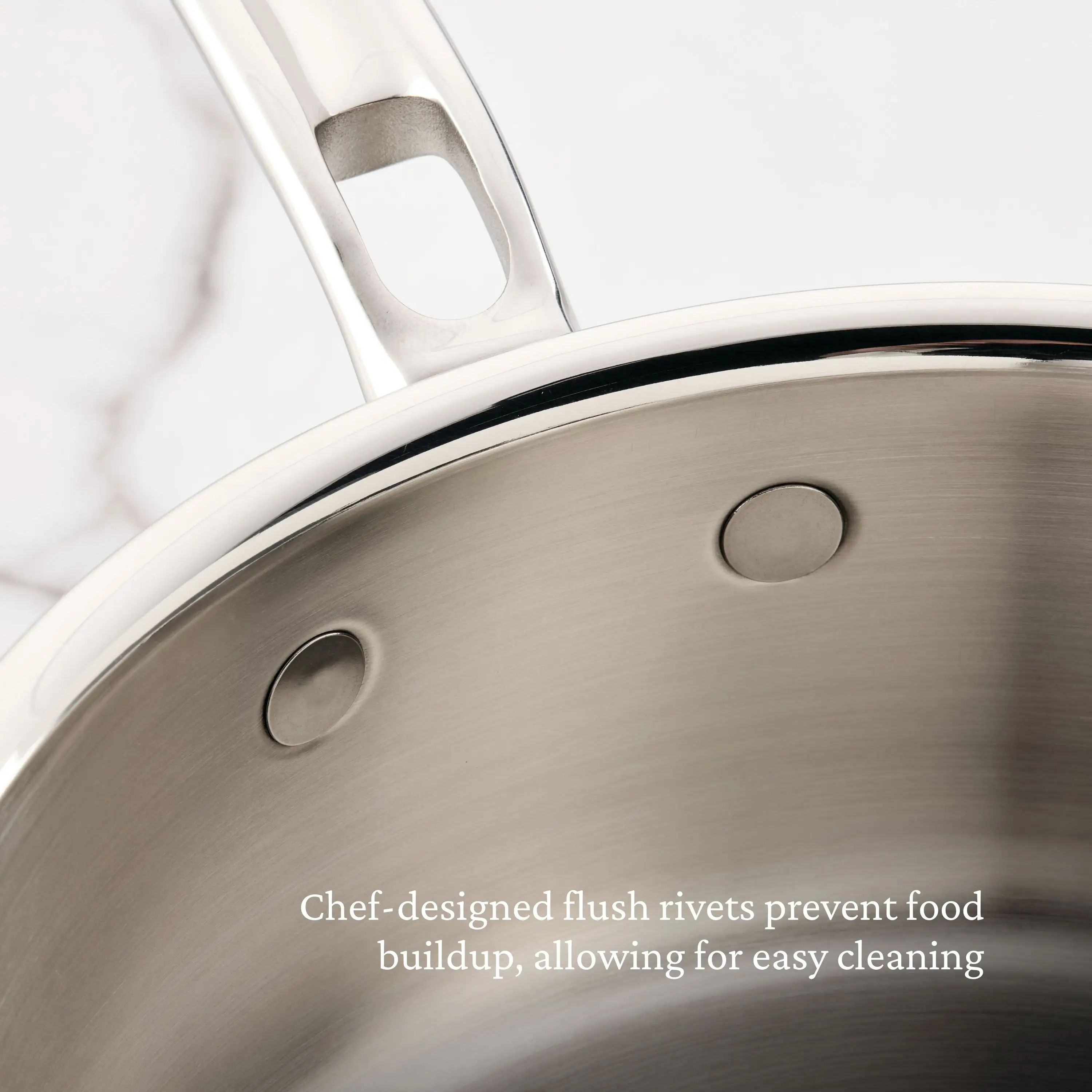 Polished Clad Stainless Steel Saucier Pan, 2-Quart - Image 7