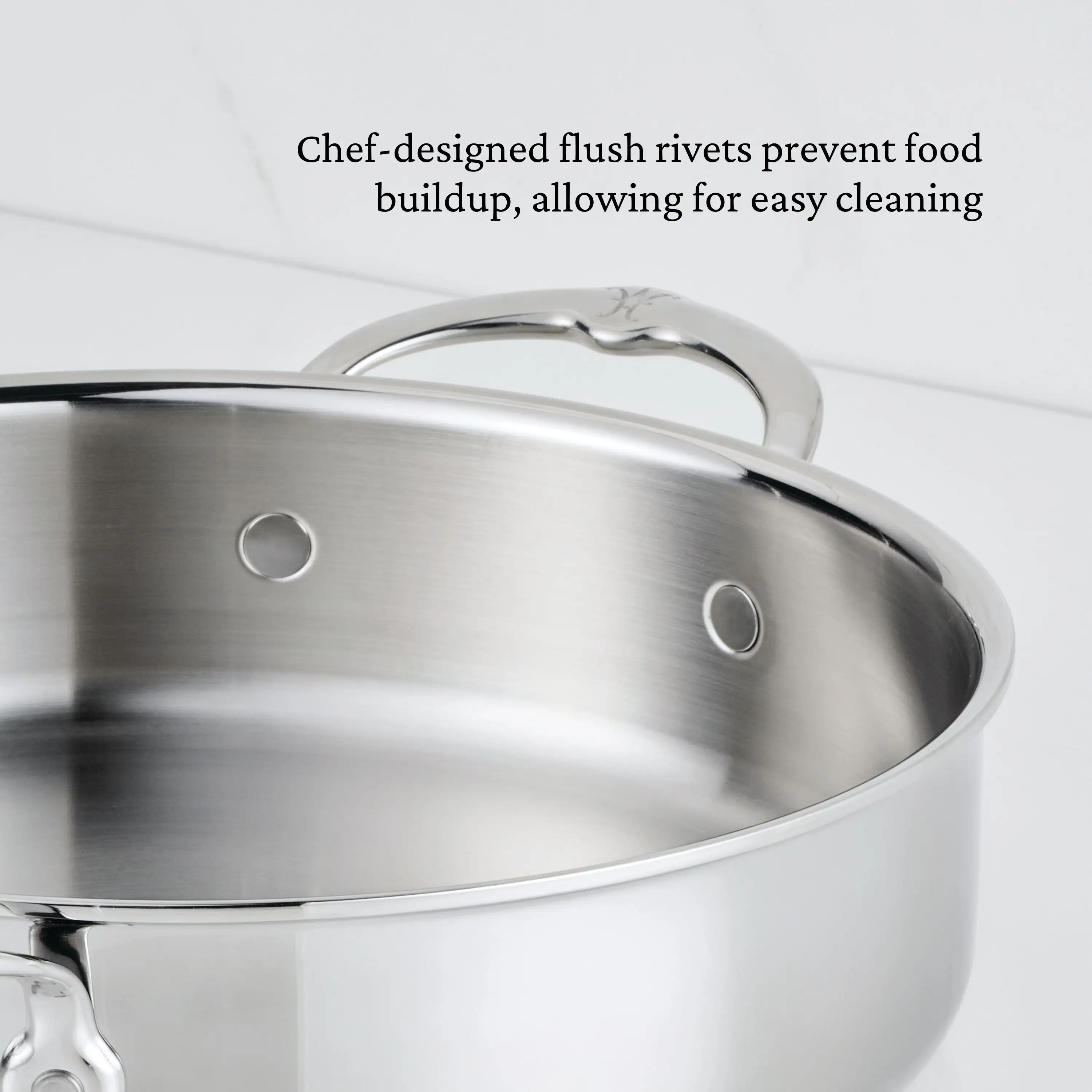 Polished Clad Stainless Steel Braiser with Lid, 3.5-Quart - Image 5
