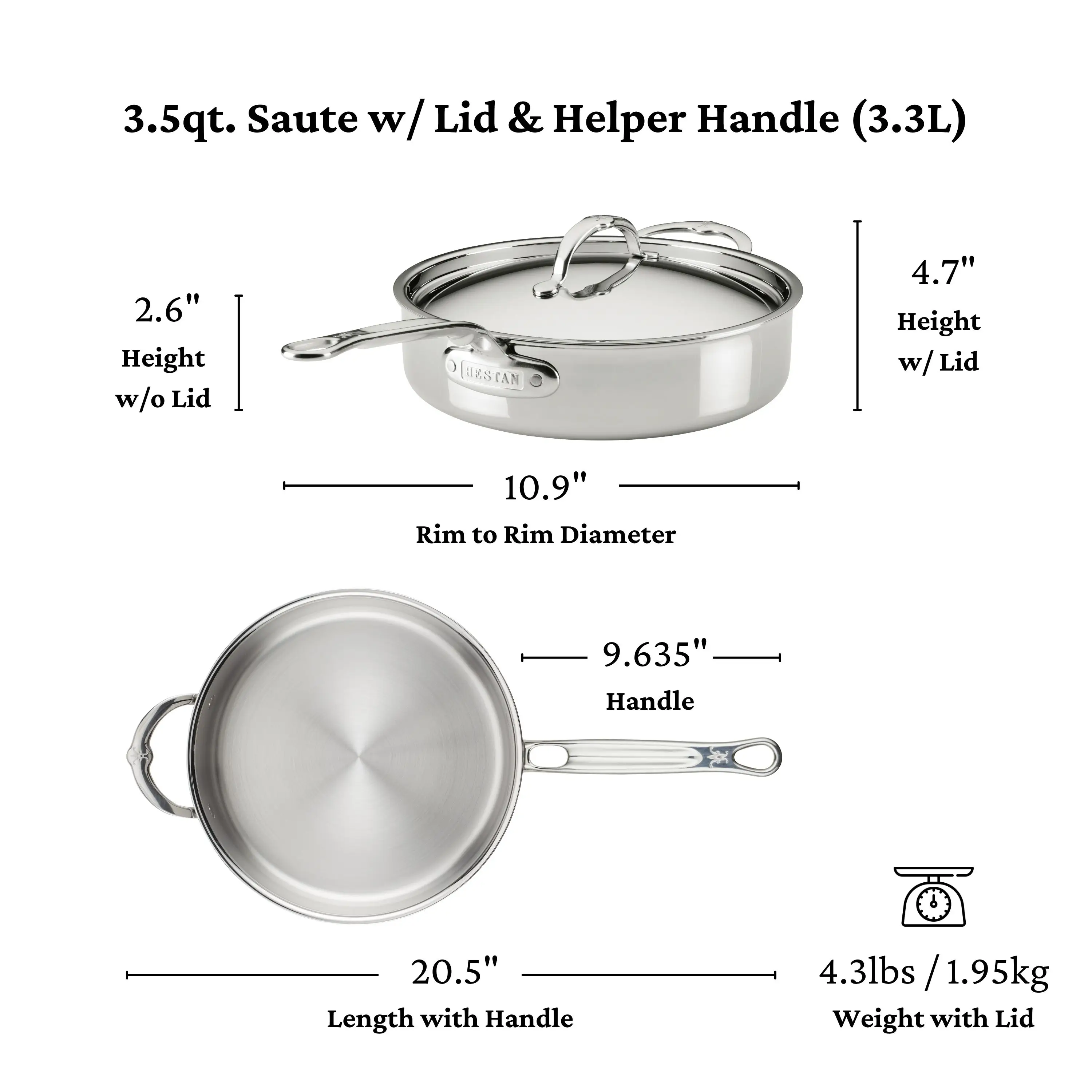 Polished Clad Stainless Steel Essential Set, 5-Piece - Image 13
